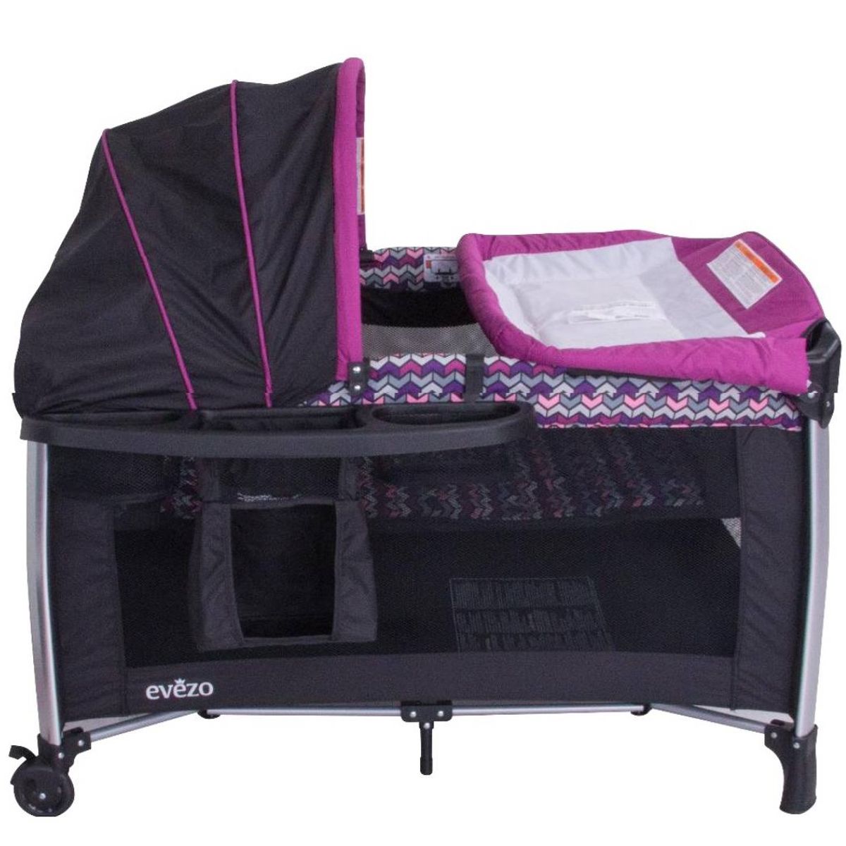 EBABY - Cuna corral Con Cambiador Y Moisés Morado Zybela 721