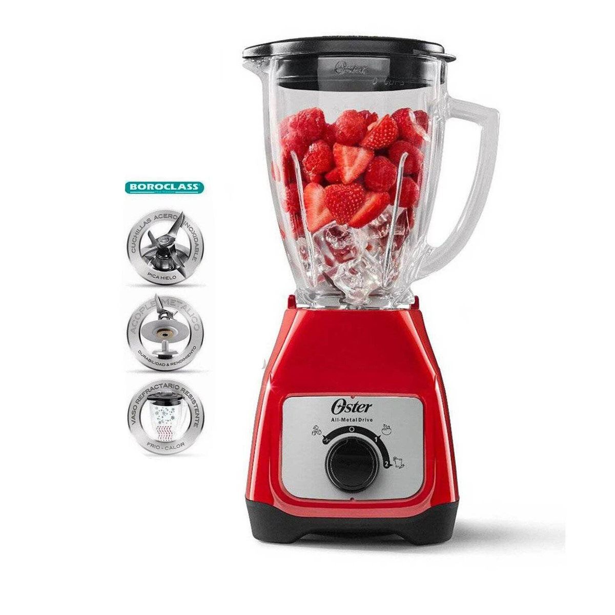 OSTER - Combo Oster Licuadora BLSTKAG-RRD 2 Velocidades +Batidora