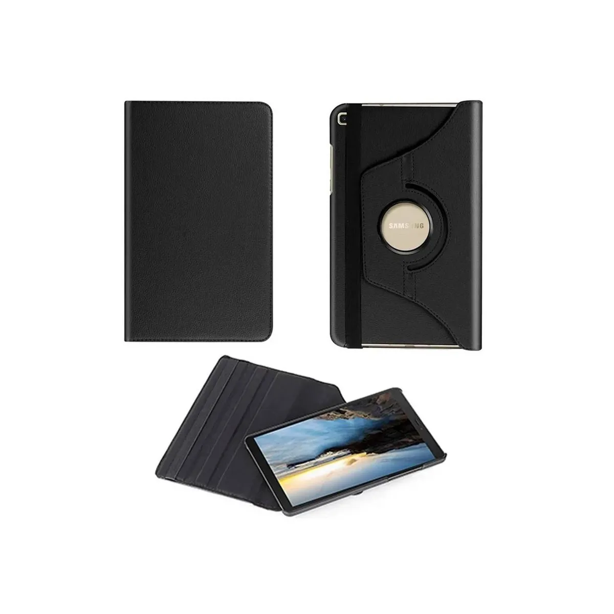 FUNDAANTIGOLPES - Funda Giratoria 360° para Samsung Galaxy Tab T290 - Negro