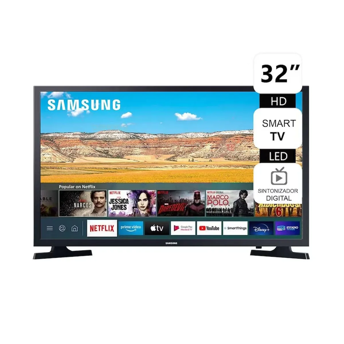 SAMSUNG - Televisor SAMSUNG  32"  SMART TV  HD  UN32T4202AG