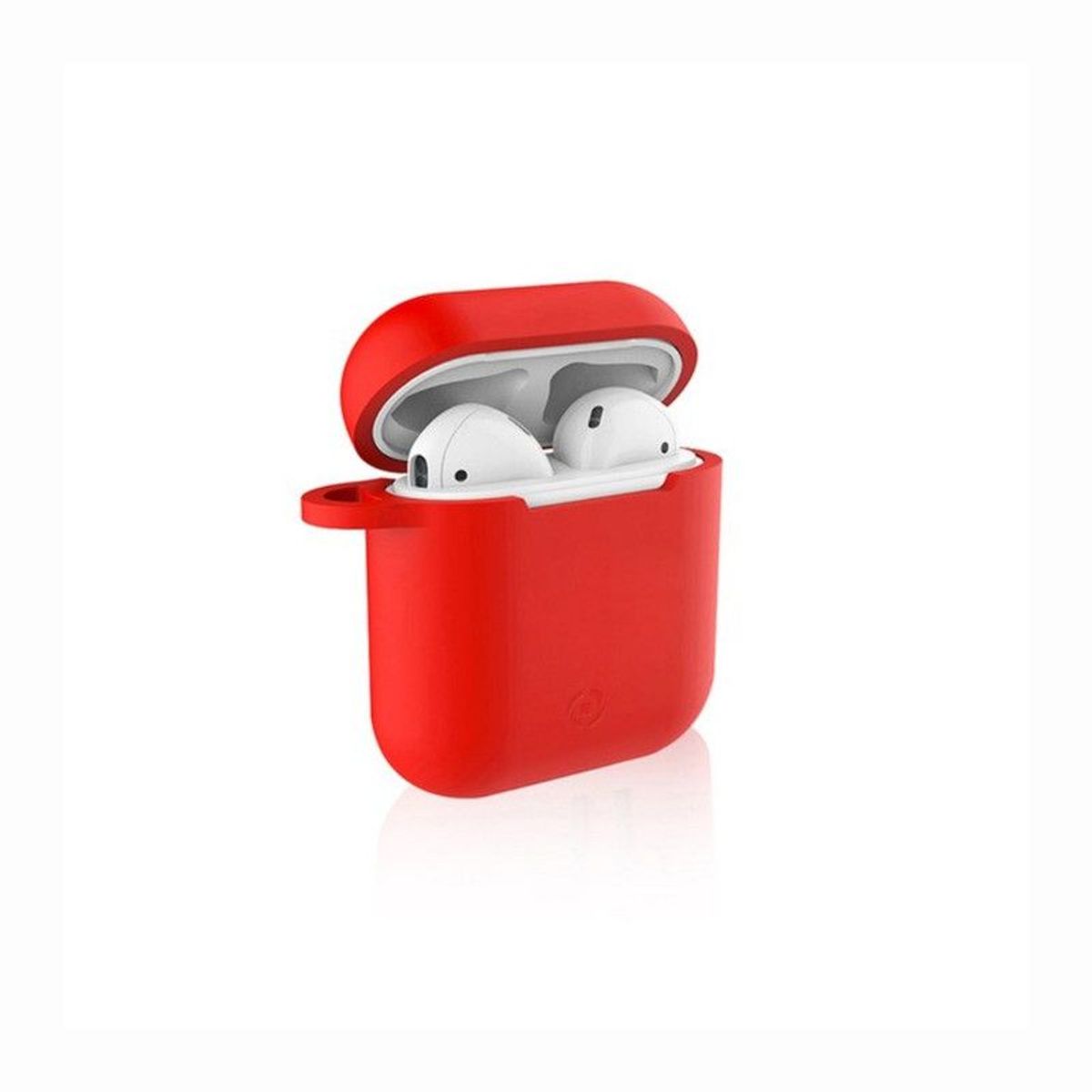 GENERICO - Funda de Silicona Para Airpods 1era y 2da Gen - Rojo.