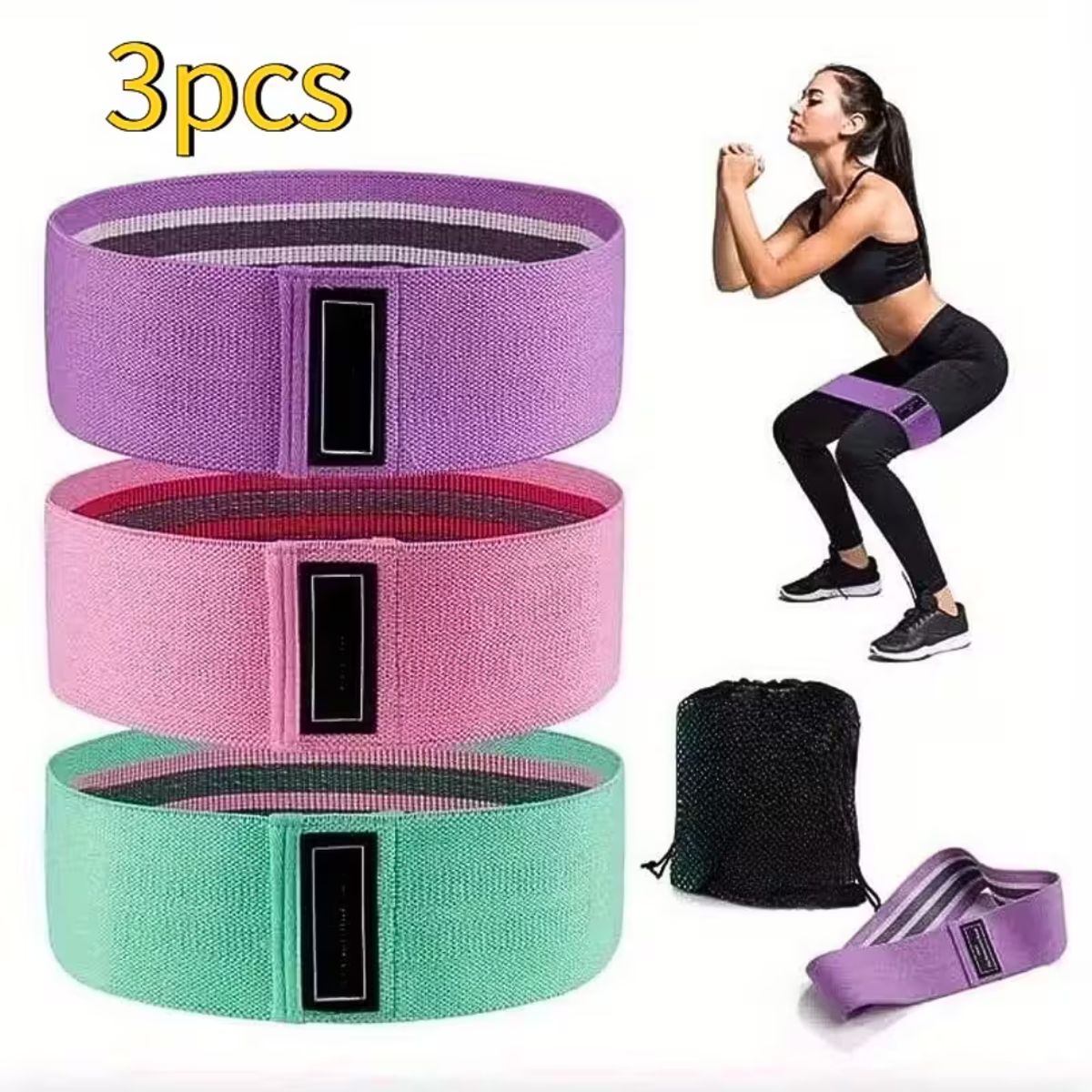 GENERICO - Bandas Elásticas Cerradas para Ejercicios Set 3 unidades