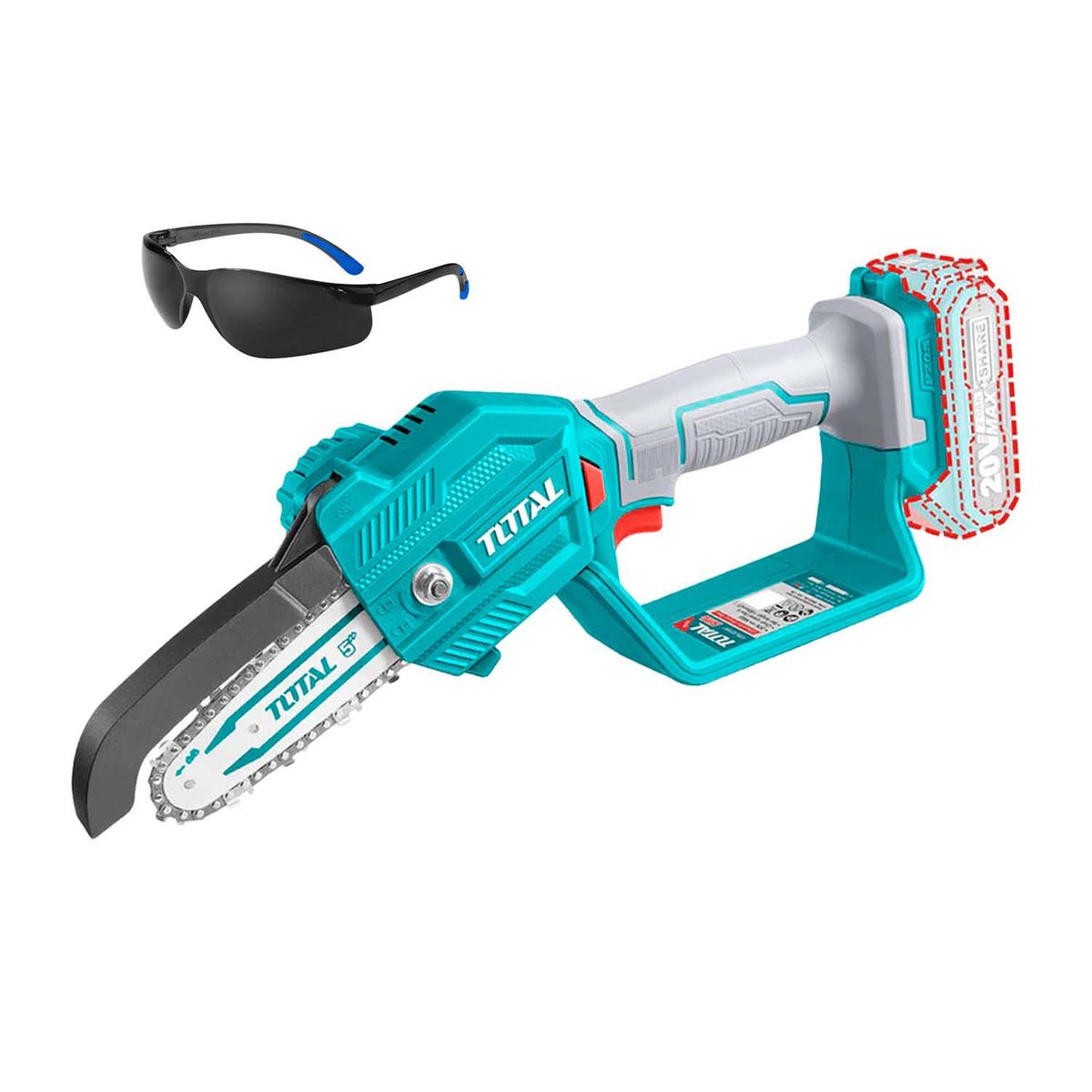 GENERICO - MOTOSIERRA TOTAL 20V INALÁMBRICO JARDINERÍA MADERA PORTÁTIL - COMBO