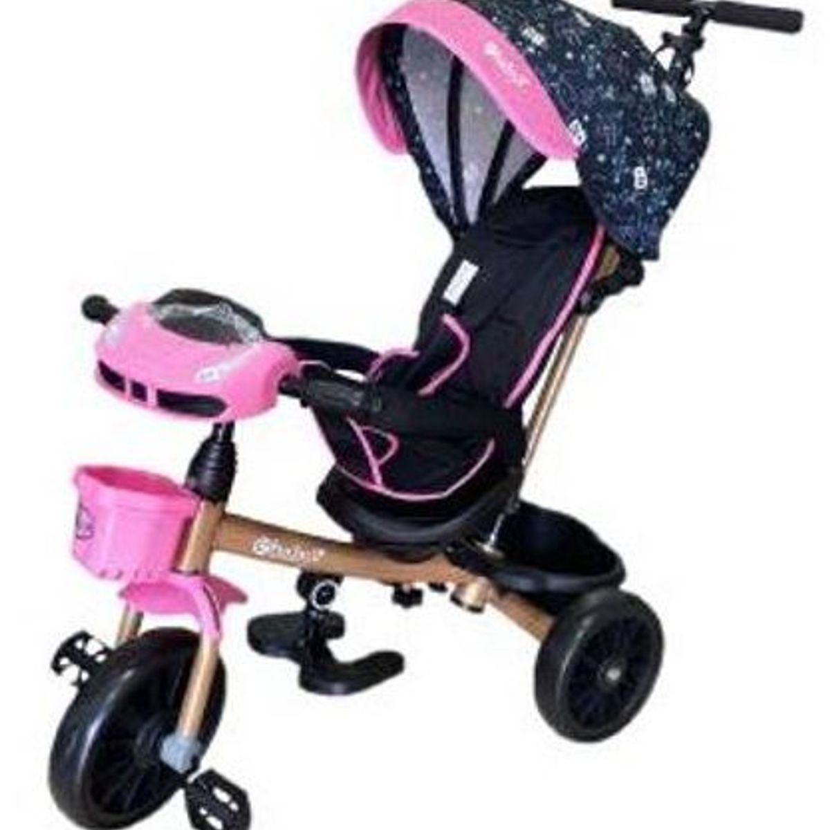 EBABY - Triciclo para Niños USB y Bluetooth Ebaby EB390 Rosado