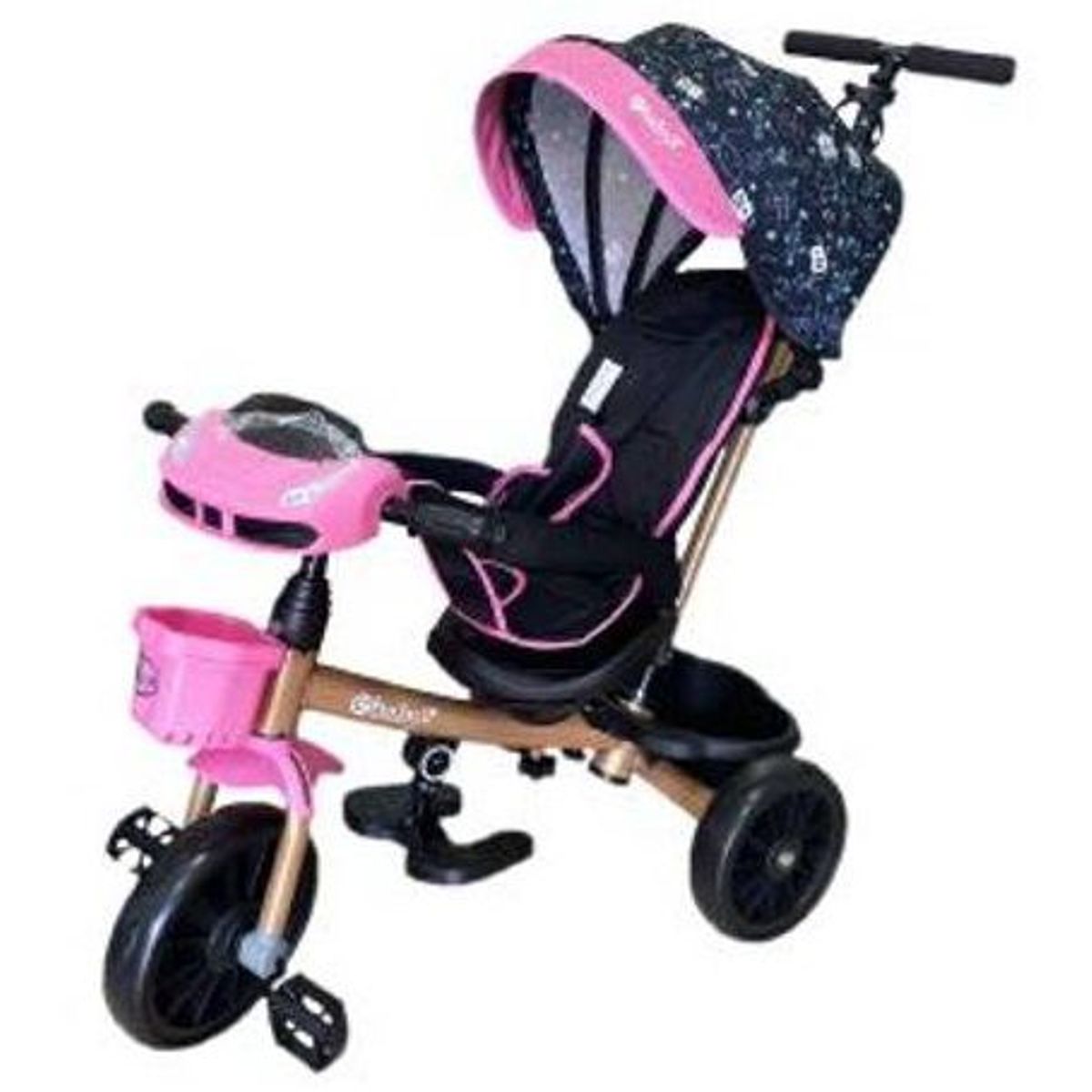 EBABY - Triciclo para Niños USB y Bluetooth Ebaby EB390 Rosado