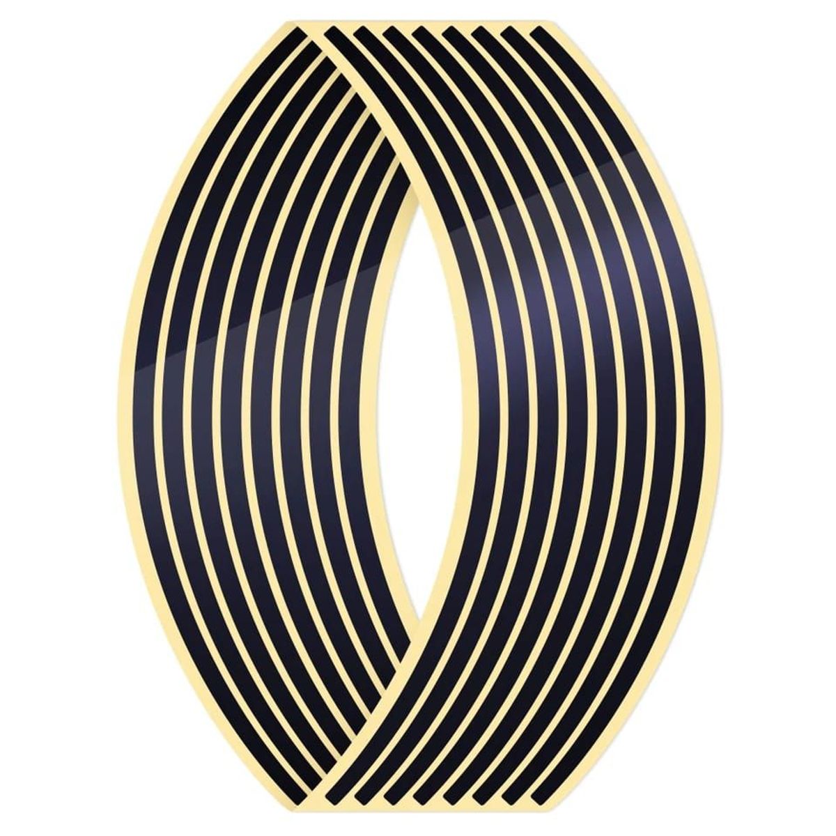 GENERICO - CINTA REFLECTIVA  COLOR NEGRO PARA LLANTA DE MOTO