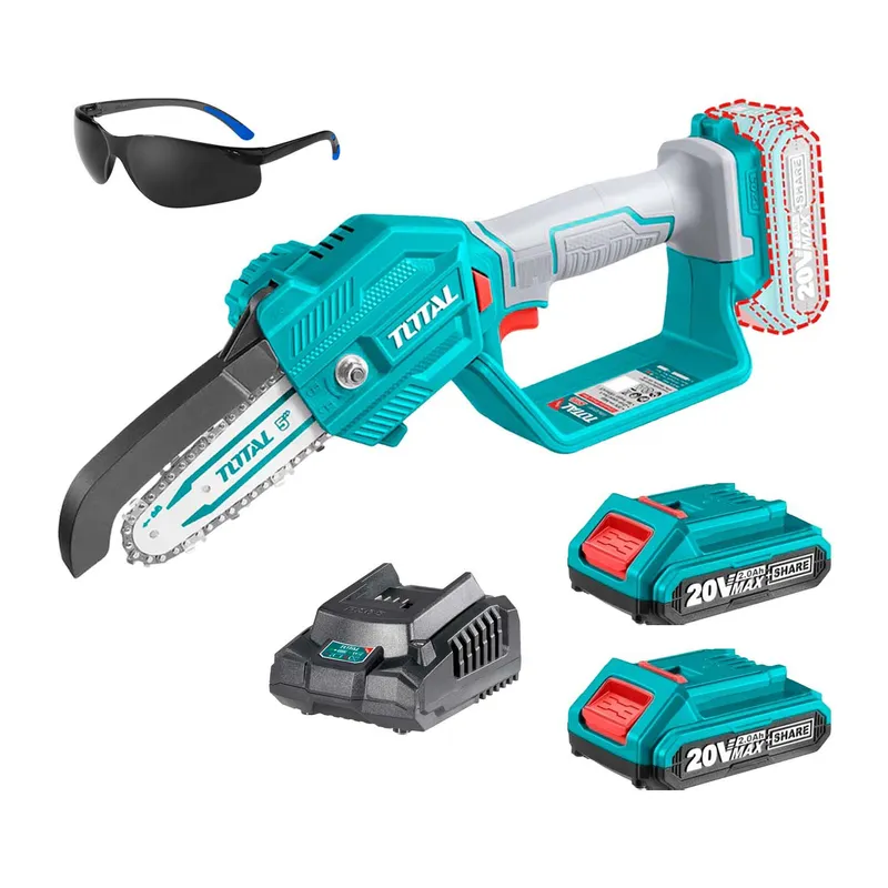TOTAL TOOLS - MOTOSIERRA TOTAL INALÁMBRICA 20V JARDINERÍA 2 BATERÍAS - COMBO