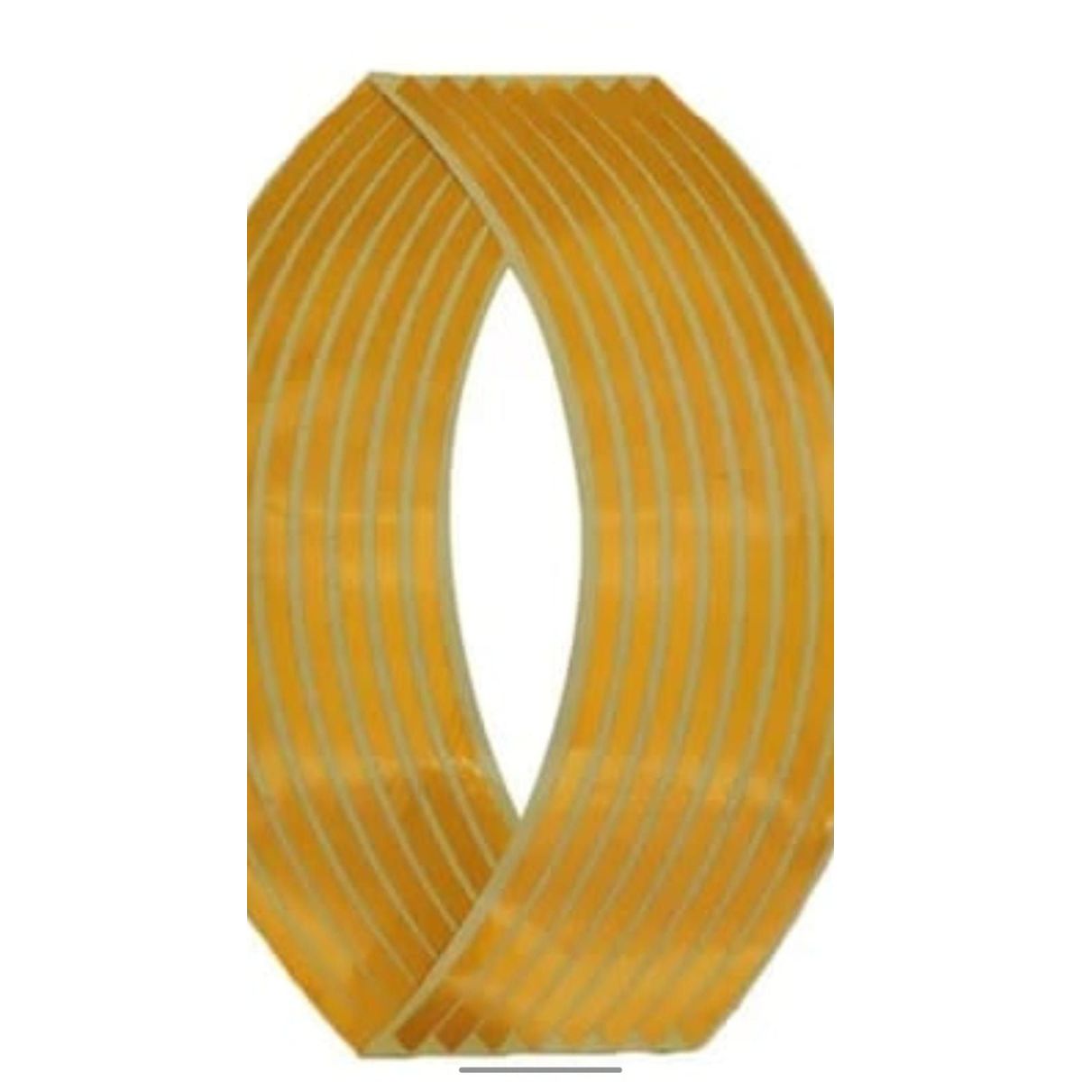 GENERICO - CINTA REFLECTIVA  COLOR DORADO PARA LLANTA DE MOTO