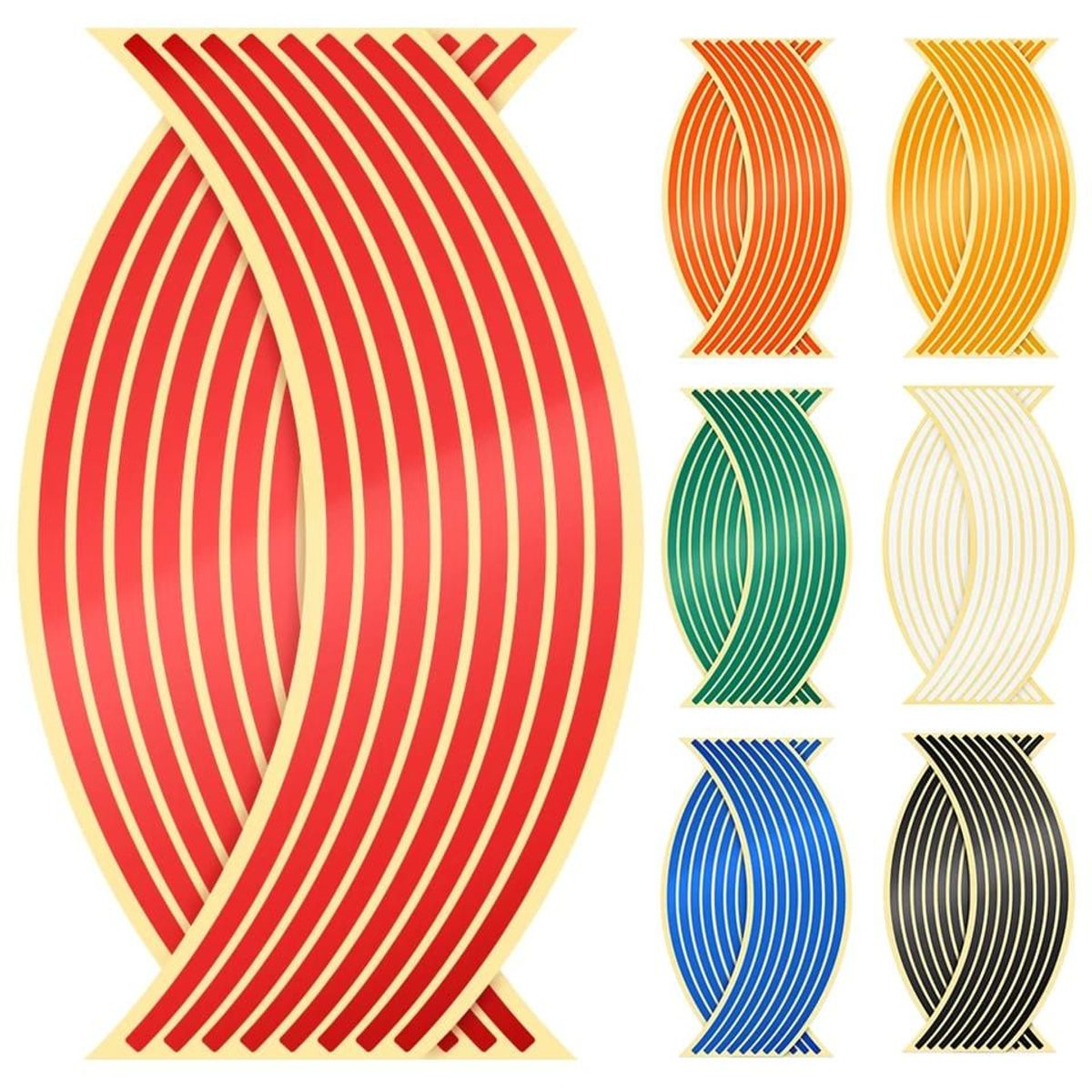 GENERICO - CINTA REFLECTIVA  COLOR  VERDE  PARA LLANTA DE MOTO