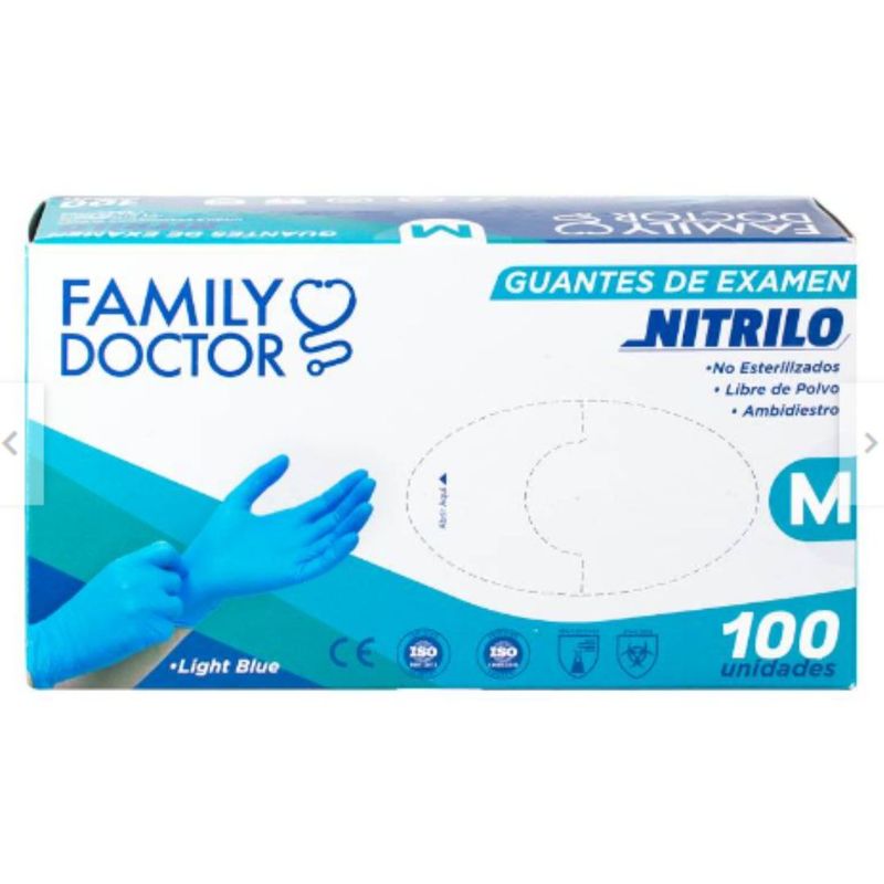 GENERICO - GUANTES DE NITRILO TALLA L- 50 PARES- DOCTOR FAMILY