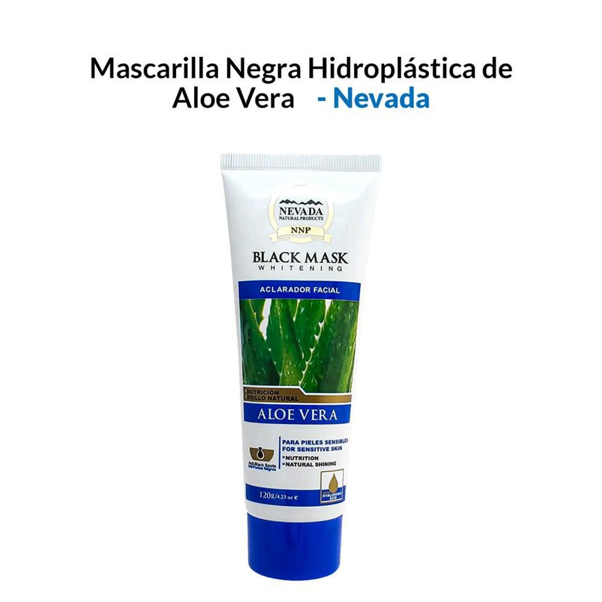 NEVADA NATURAL PRODUCTS - Mascarilla Negra Hidroplástica de Aloe Vera 120gr - Nevada