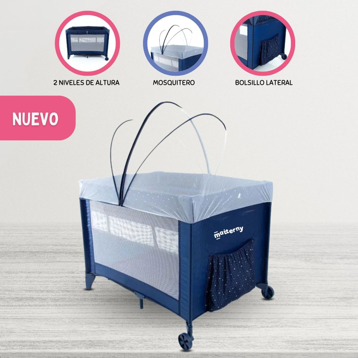 SAFETY 1ST - Cuna Corral para Bebés «SLEEP» Blue