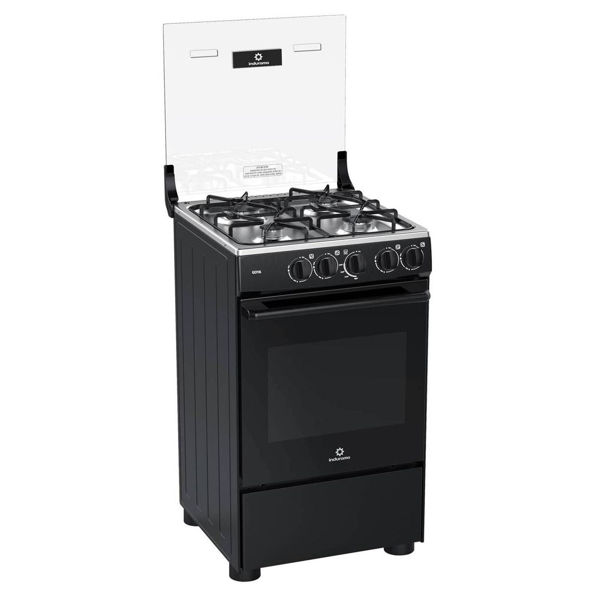 INDURAMA - Cocina Indurama Goya 4 Hornillas Negro