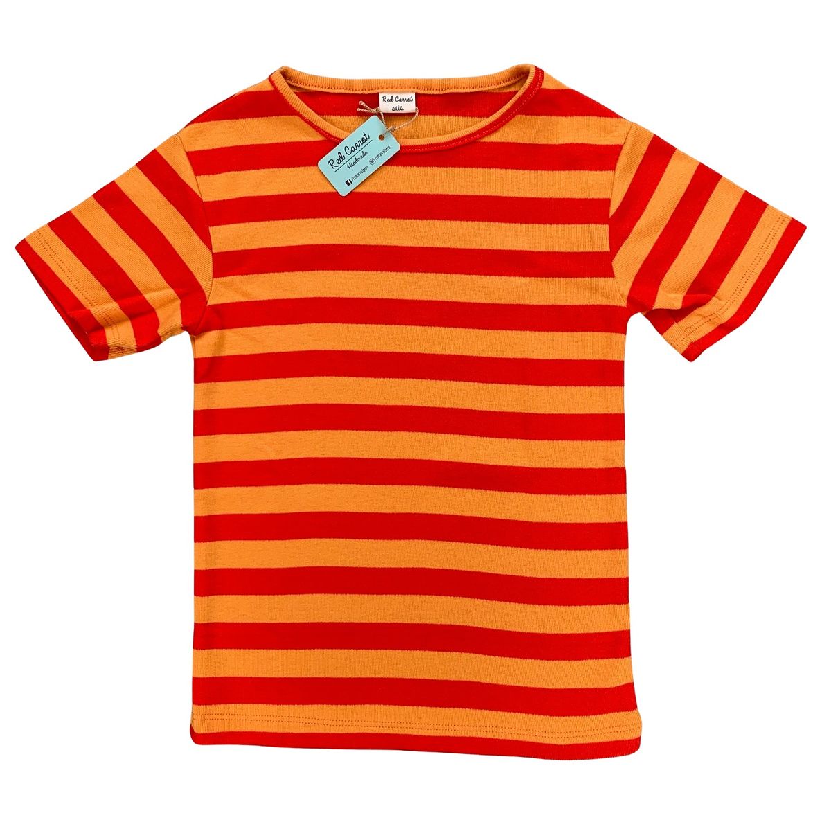 RED CARROT - Polo rojo y anaranjado rayado