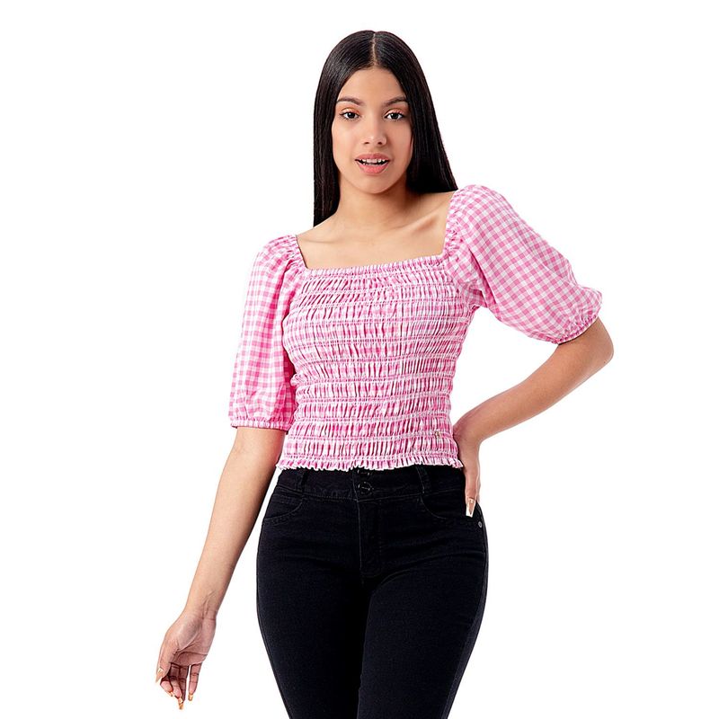 PIONIER - Blusas Moda Cuadros Mujer Lulem