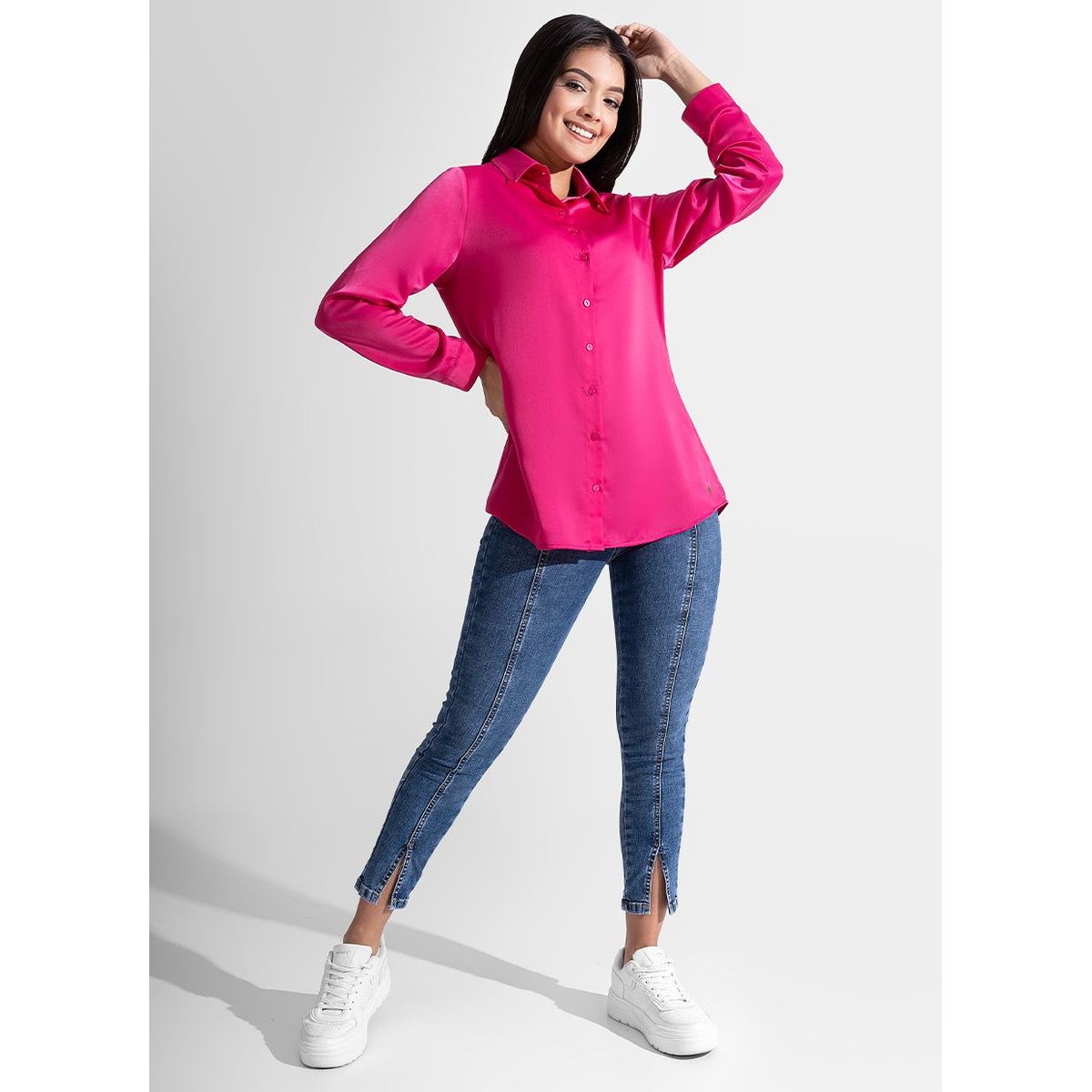 GOCCOS - Blusas Moda Saten Mujer Aixxa