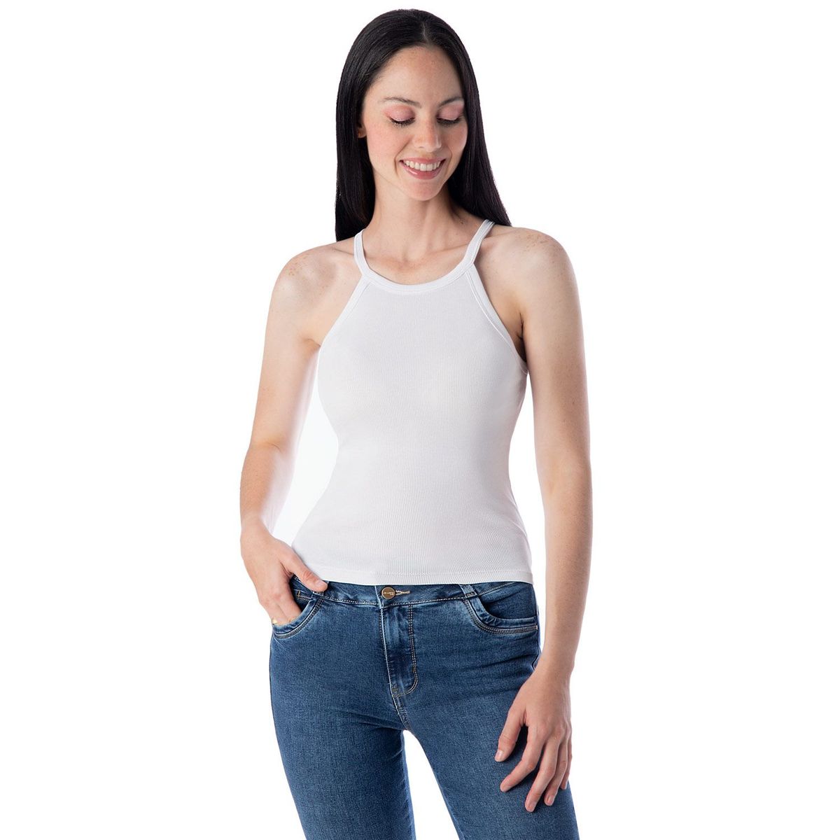 PIONIER - Polos Tiras Rib Lycrado Mujer Yaxha