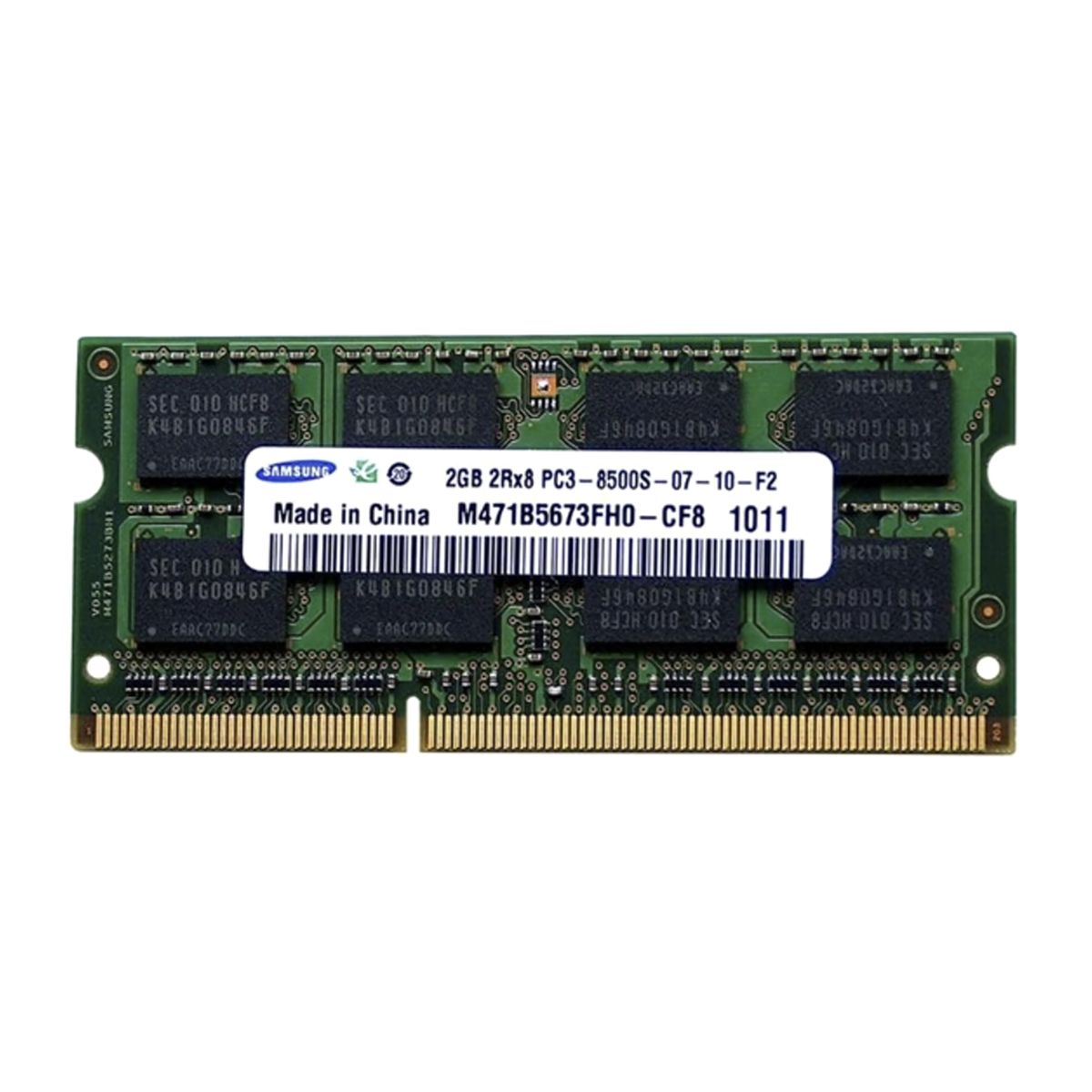 SAMSUNG - MEMORIA RAM SODIMM SAMSUNG 2GB DDR3 1066MHZ P/N: M471B5673FH0-CF8