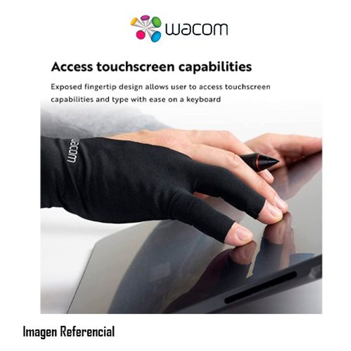 WACOM - GUANTE PARA DIBUJAR WACOM 3 PACK ZURDOS/DIESTROS NEGRO P/N:ACK4472502Z