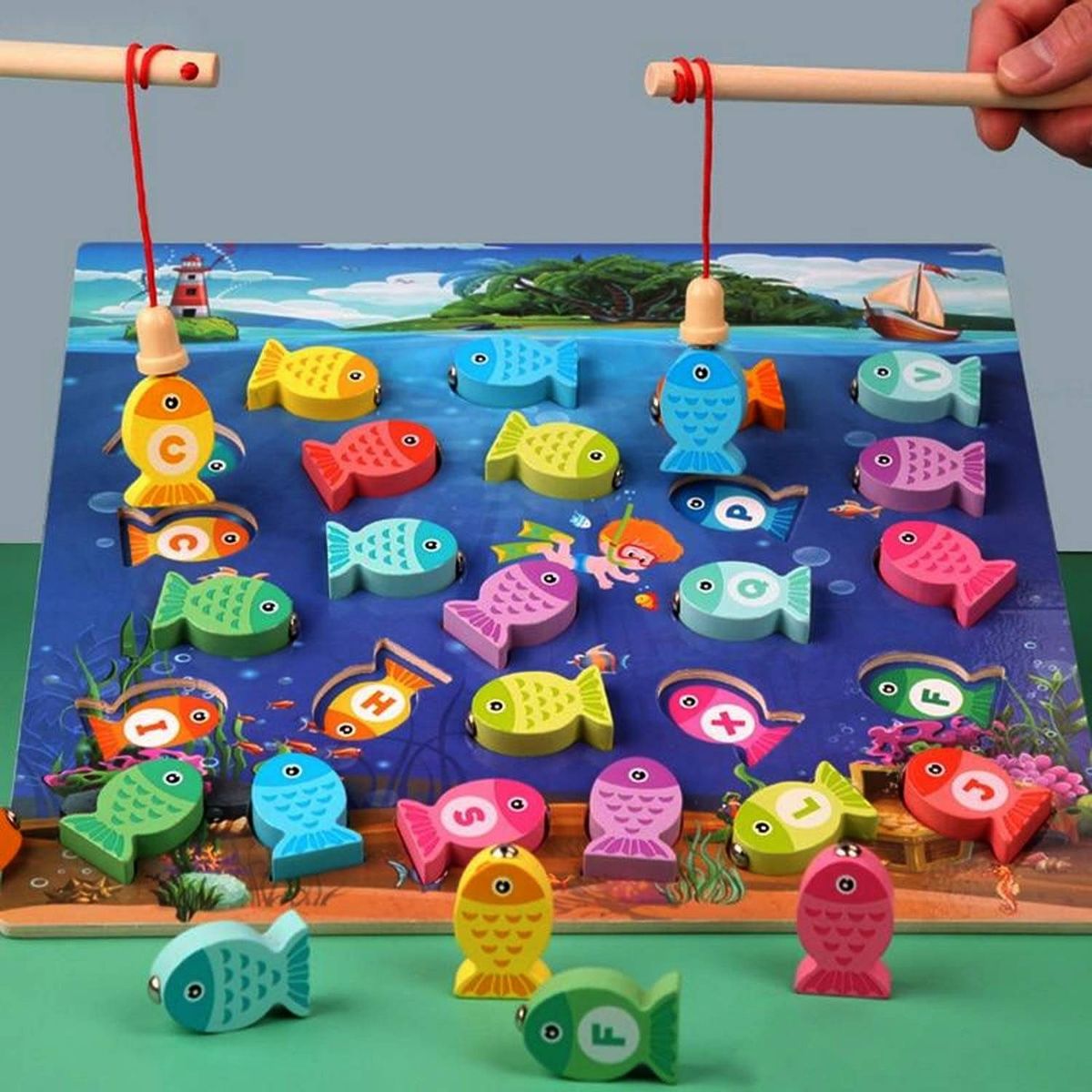 GENERICO - Juego Didáctico Pesca Milagrosa ABC