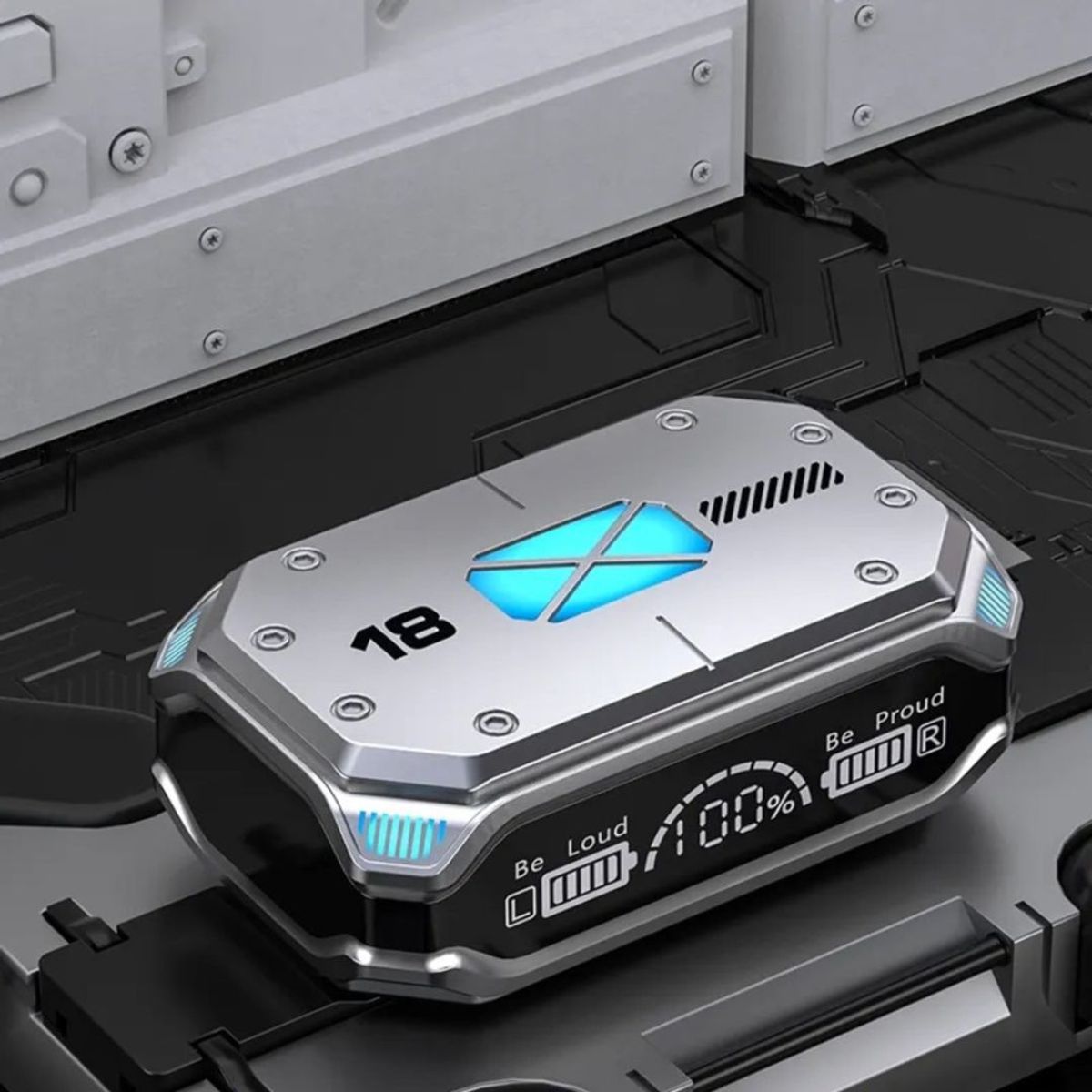 GENERICO - Audífonos Bluetooth TWS Power Bank M41 V53 Luces RGB Color Plateado