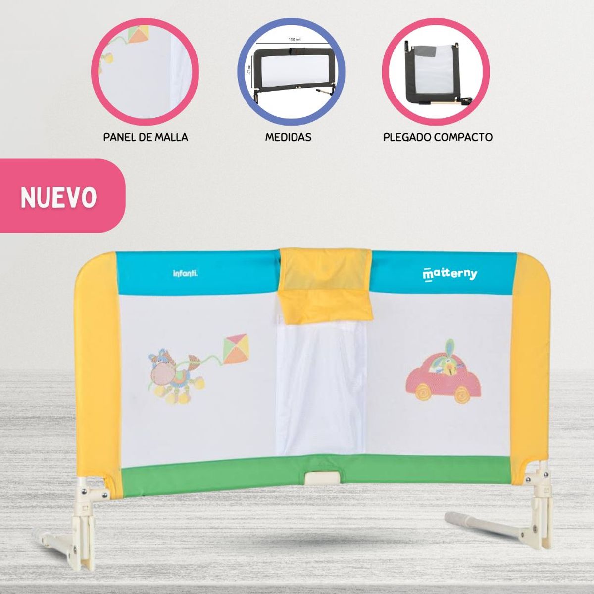INFANTI - Baranda de Cama para Bebé «BOX TOY»