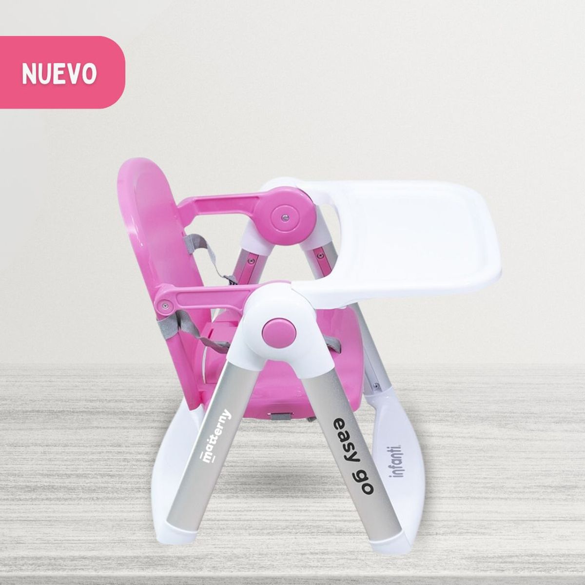 INFANTI - Silla de Comer Transportable Booster «EASY GO» Pink
