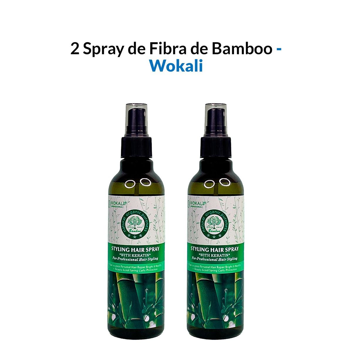 GENERICO - 2 Spray de Fibra de Bamboo 250ml - Wokali