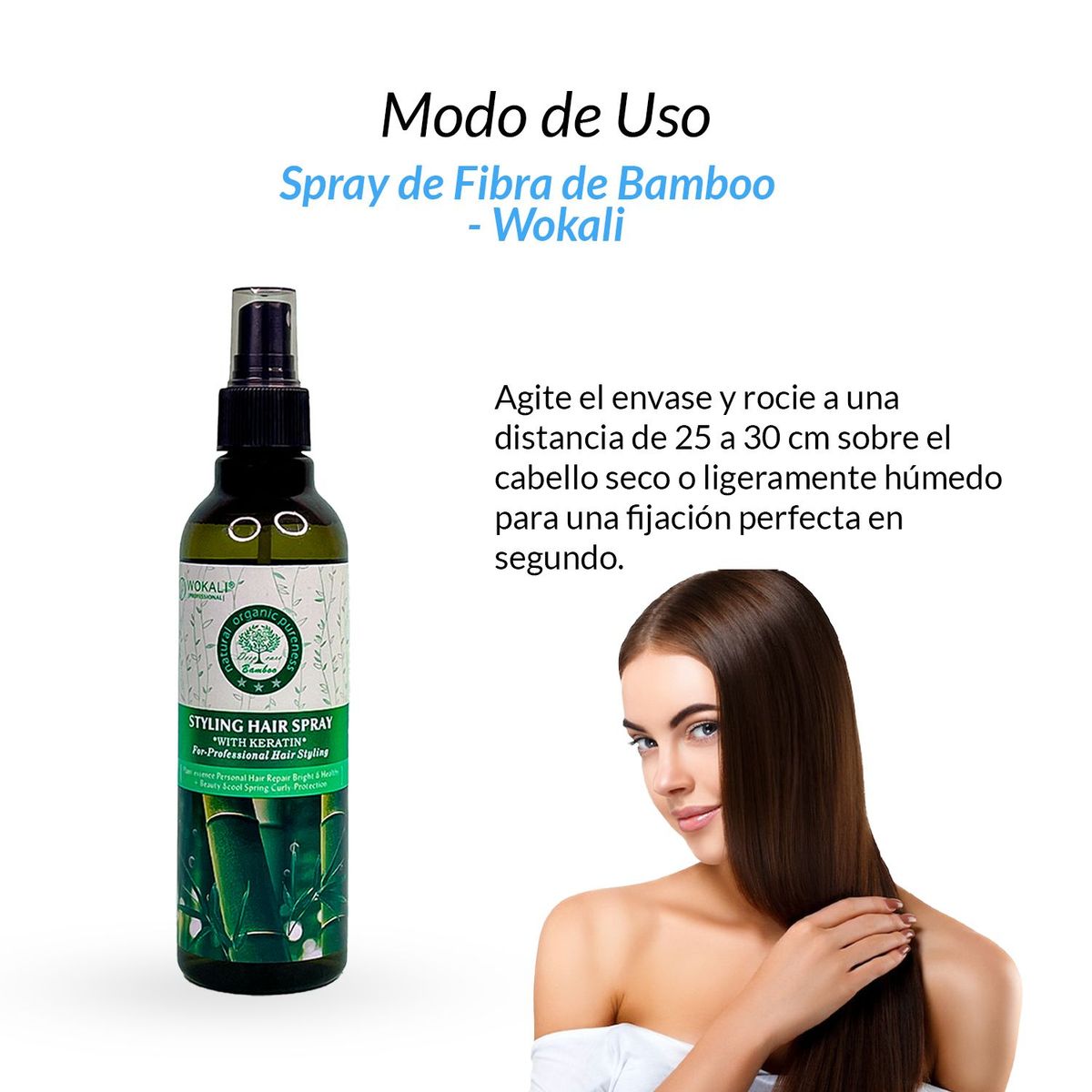 GENERICO - 3 Spray de Fibra de Bamboo 250ml - Wokali