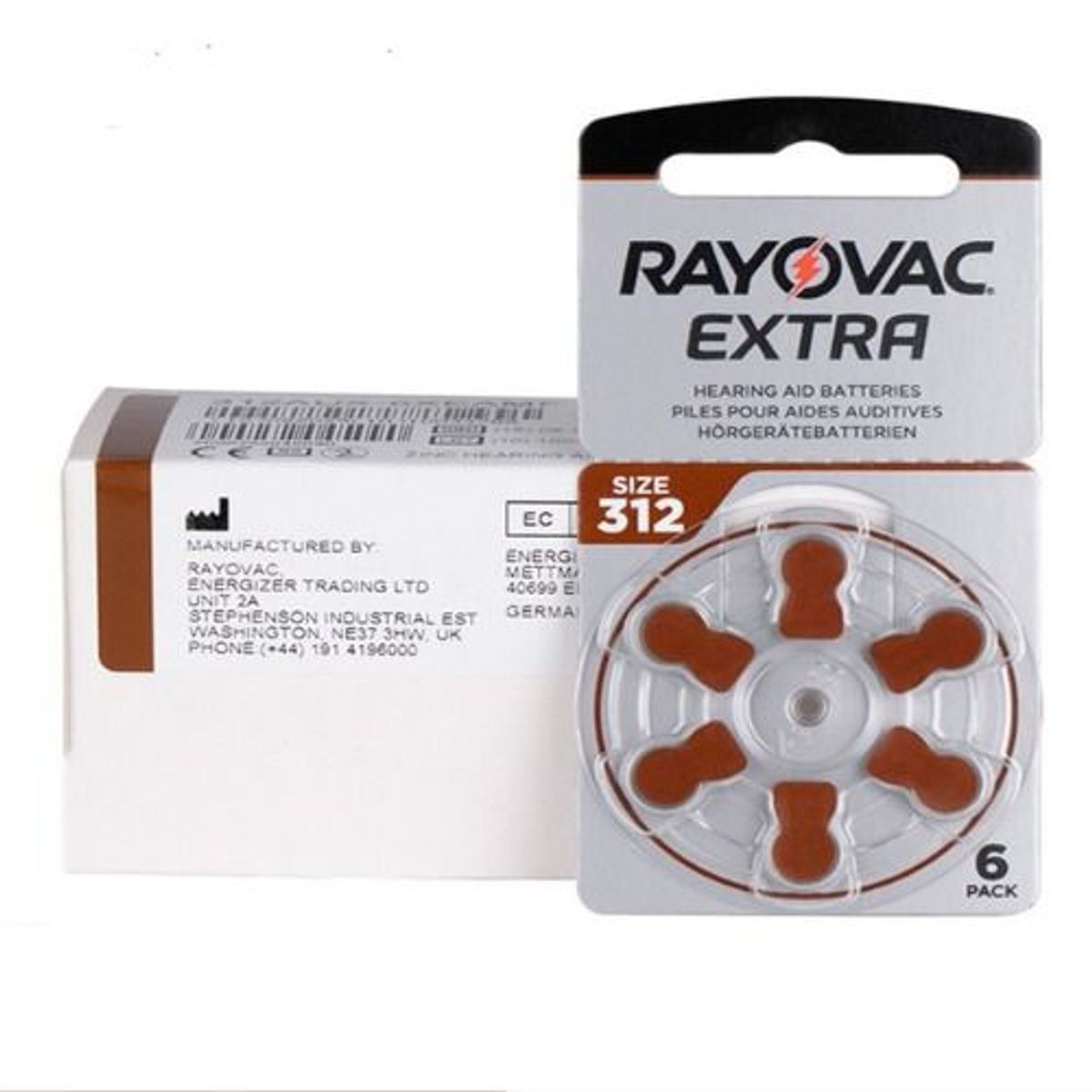 RAYOVAC - CAJA DE 60 PILAS PARA AUDIFONOS MEDICADOS RAYOVAC 312