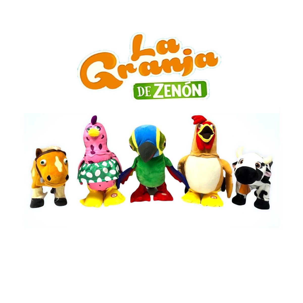 LA GRANJA DE ZENON - Set Peluches La Granja de Zenón con Movimiento y Musical 6P