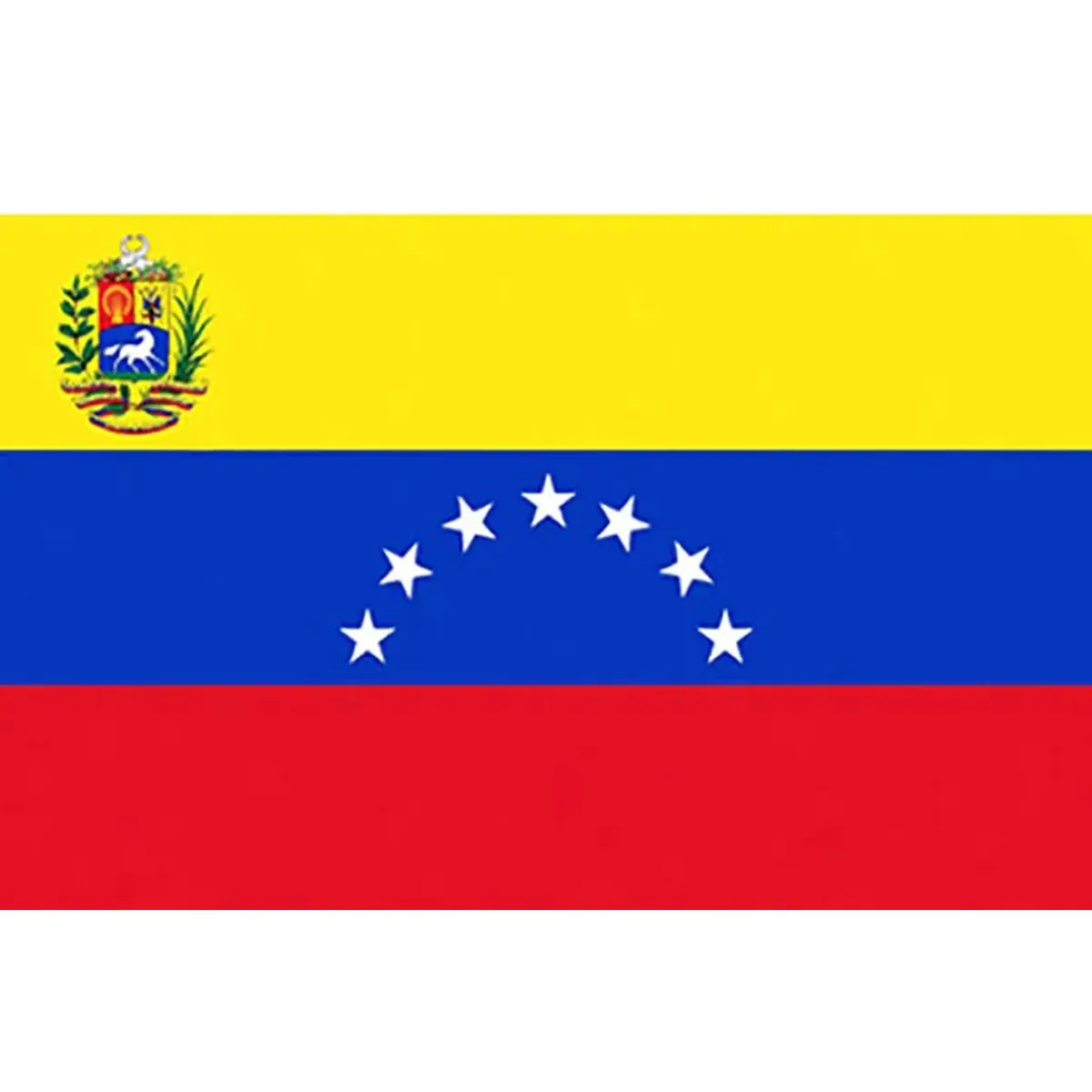 GENERICO - Bandera Venezuela 90X150Cm Poliéster Escudo Colores