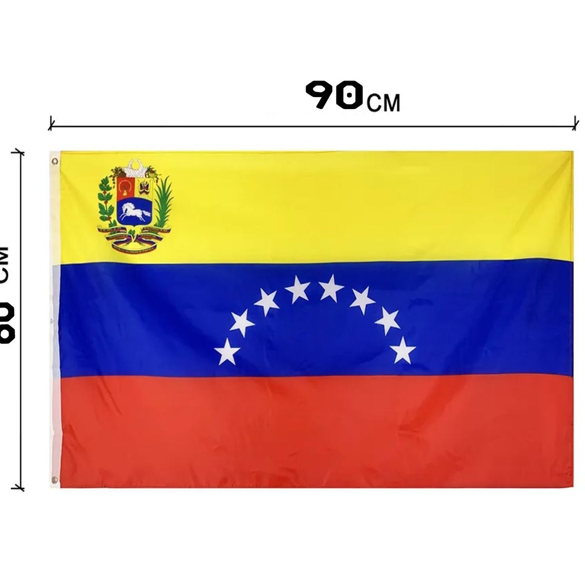 GENERICO - Bandera De Venezuela  90cm x 150 cm en Poliester Calidad 1