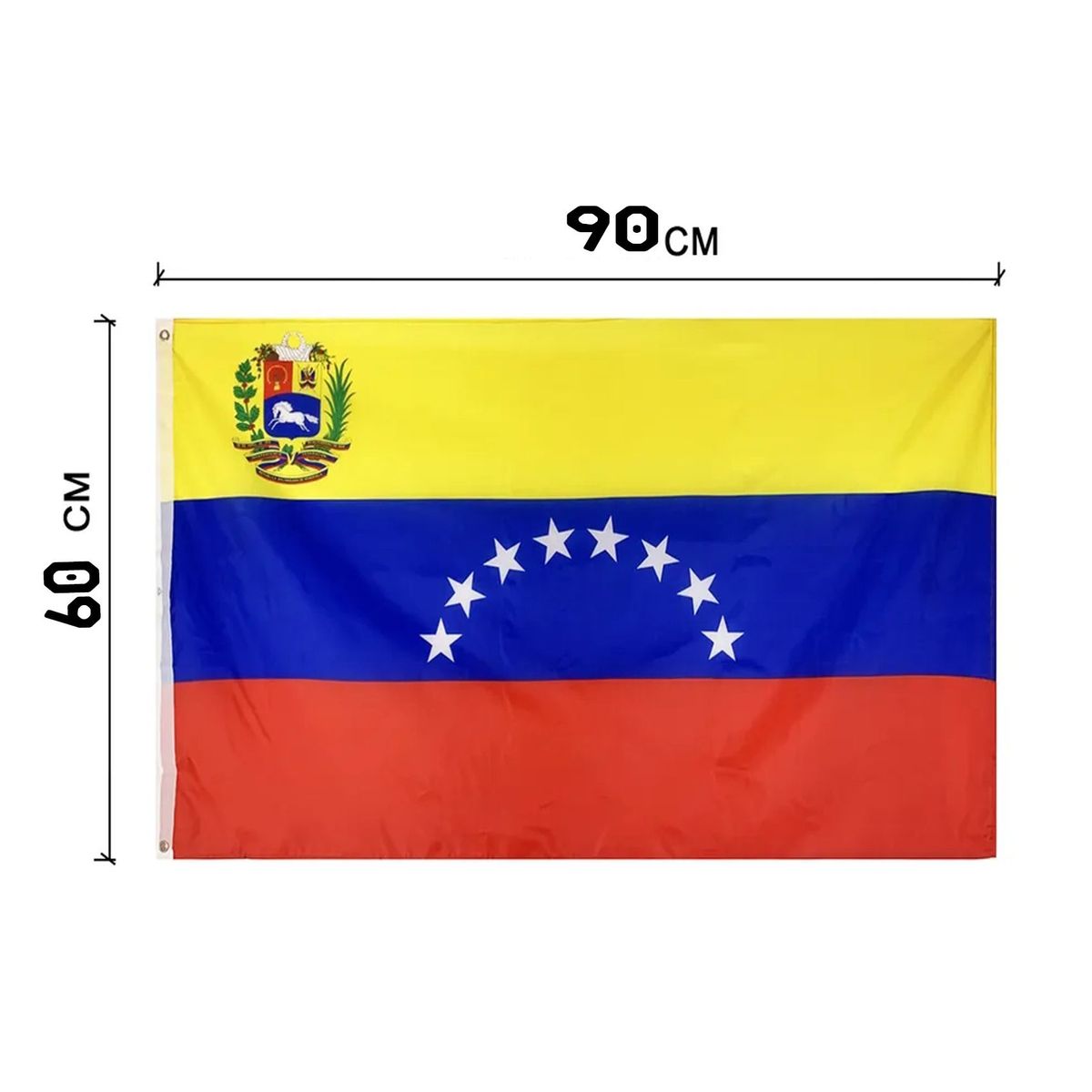 GENERICO - Bandera De Venezuela  90cm x 150 cm en Poliester Calidad 1
