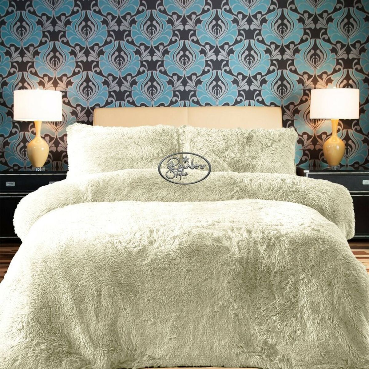 GENERICO - CUBRECAMA DOS PLAZAS Y MEDIA QUEEN DE PELUCHE PELO CORTO PERLA