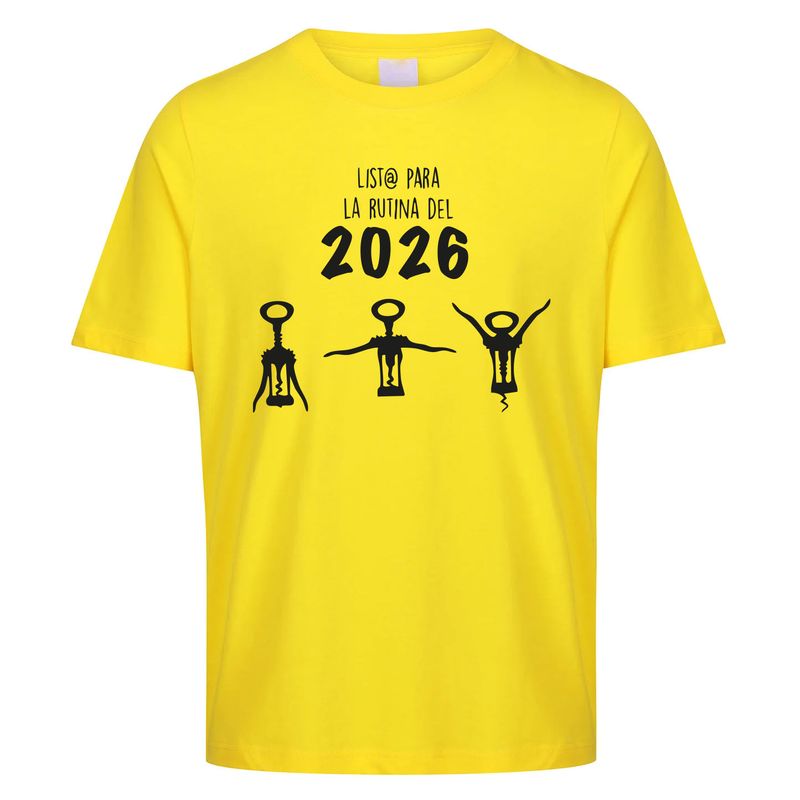 IMPRESIONARTE - Polo Año Nuevo2026  Rutina FIT 100% algodon amarillo