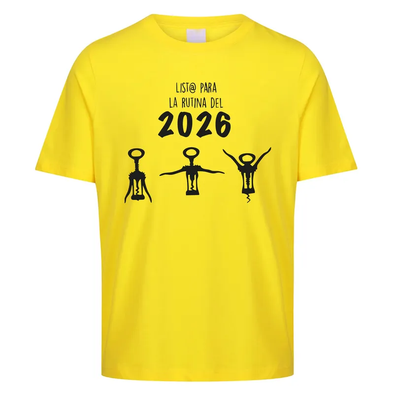 IMPRESIONARTE - Polo Año Nuevo2026  Rutina FIT 100% algodon amarillo