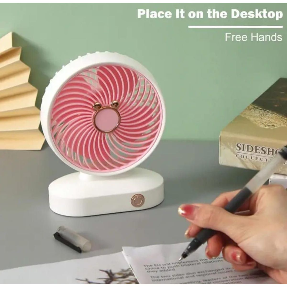 GENERICO - MINI VENTILADOR RECARGABLE DE ESCRITORIO