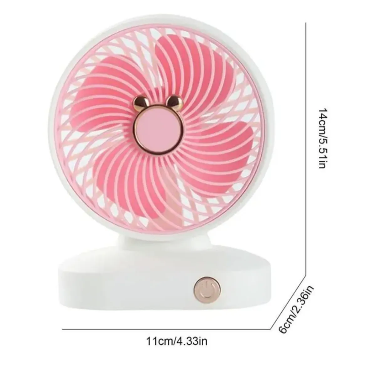 GENERICO - MINI VENTILADOR RECARGABLE DE ESCRITORIO