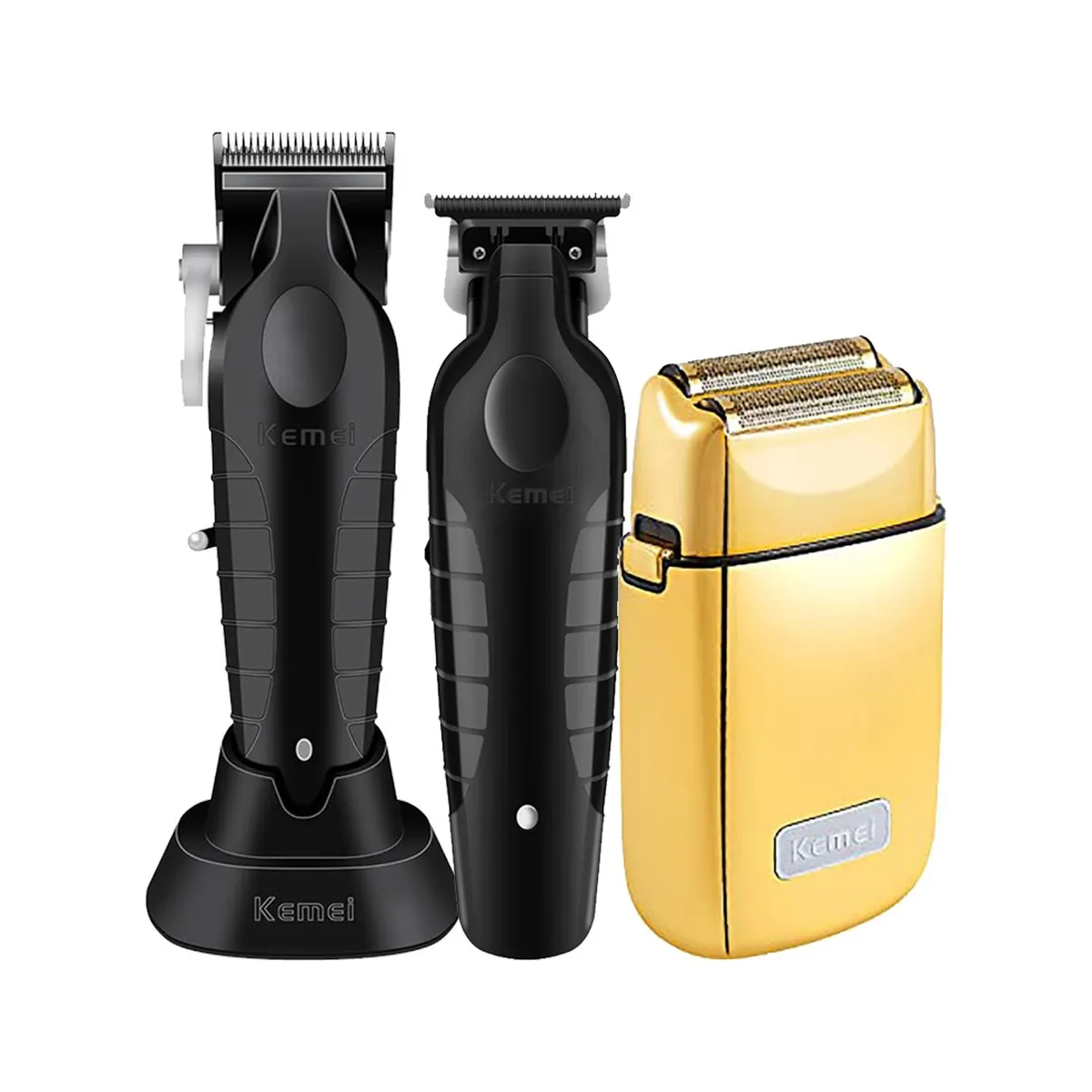 KEMEI - Tricombo Kemei Cortadora KM2296 con Trimmer KM2299 y Afeitadora KMTX1