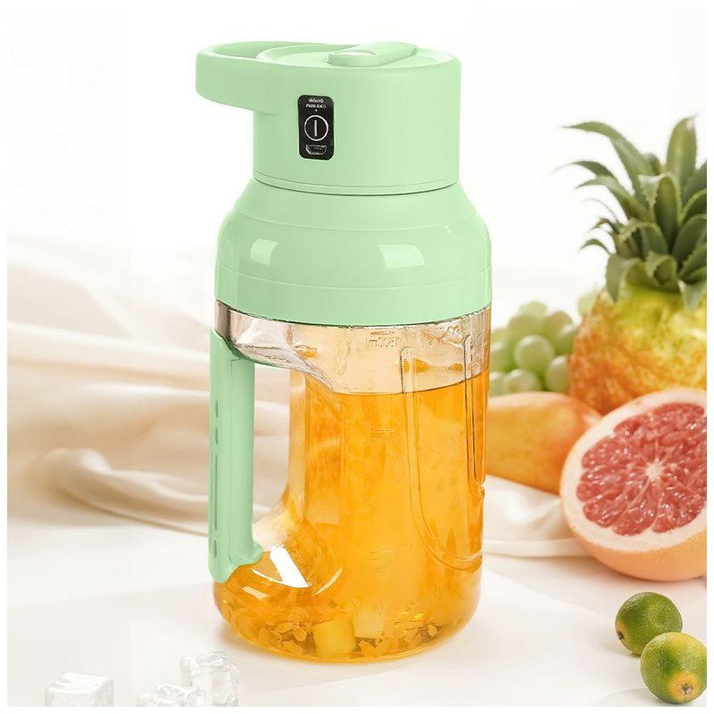 KELLER - Licuadora Botella Portátil Inalámbrica 1500ml Verde Q18
