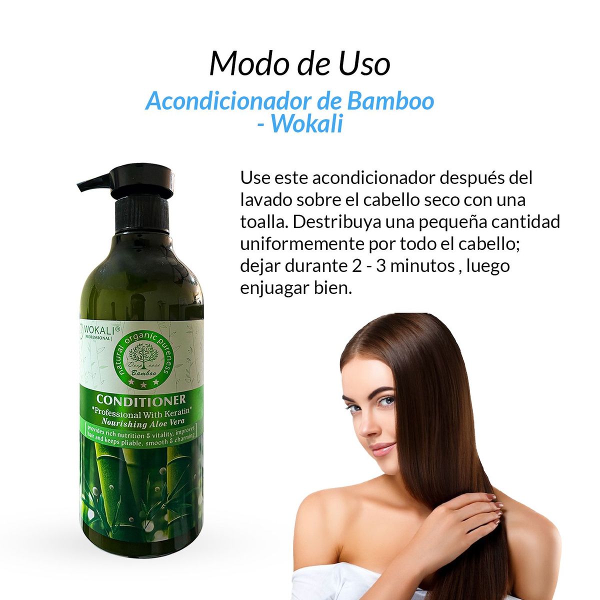 WOKALI - Acondicionador de Bamboo 550ml - Wokali