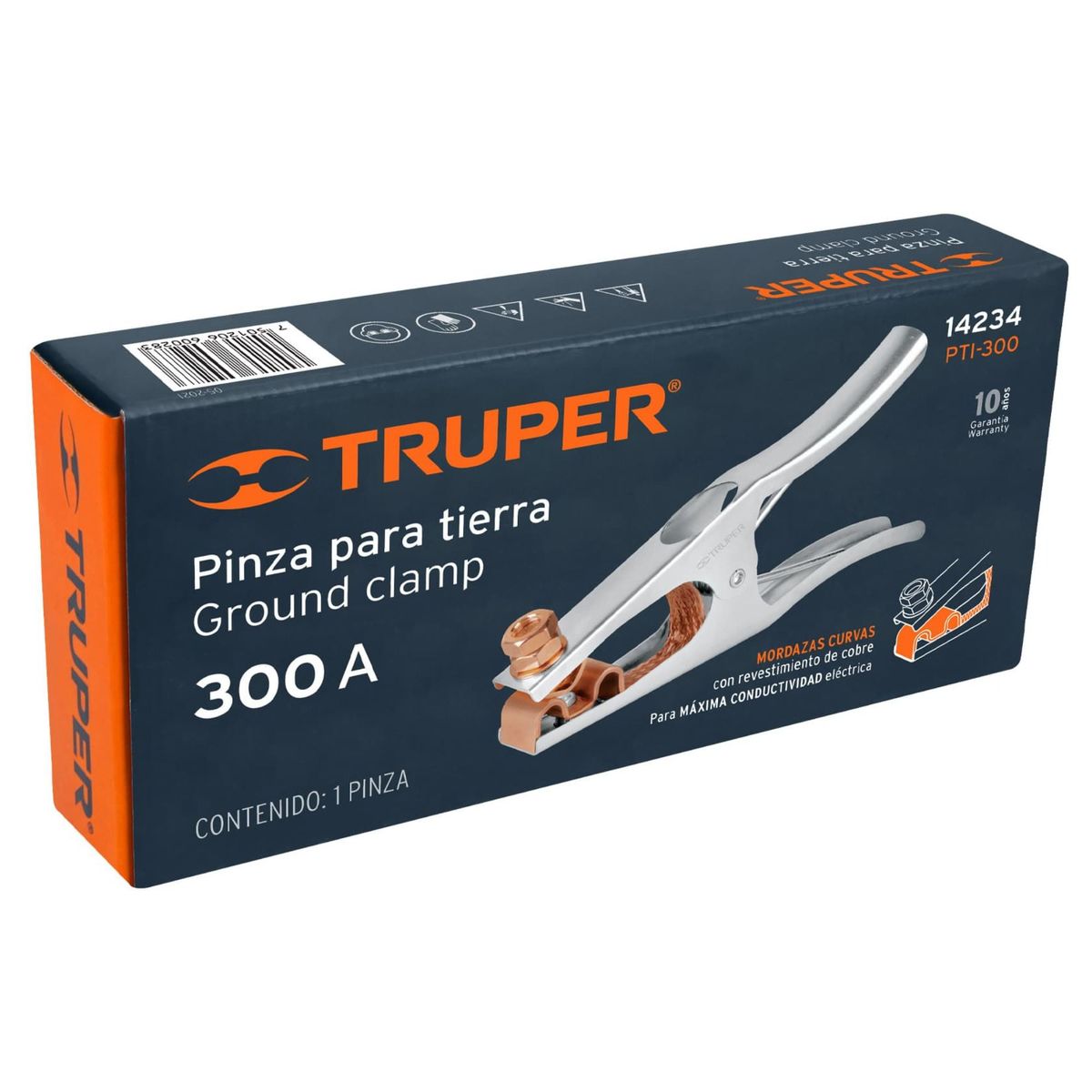 TRUPER - Pinza tierra de 300 A, Truper. Para maquina de soldar