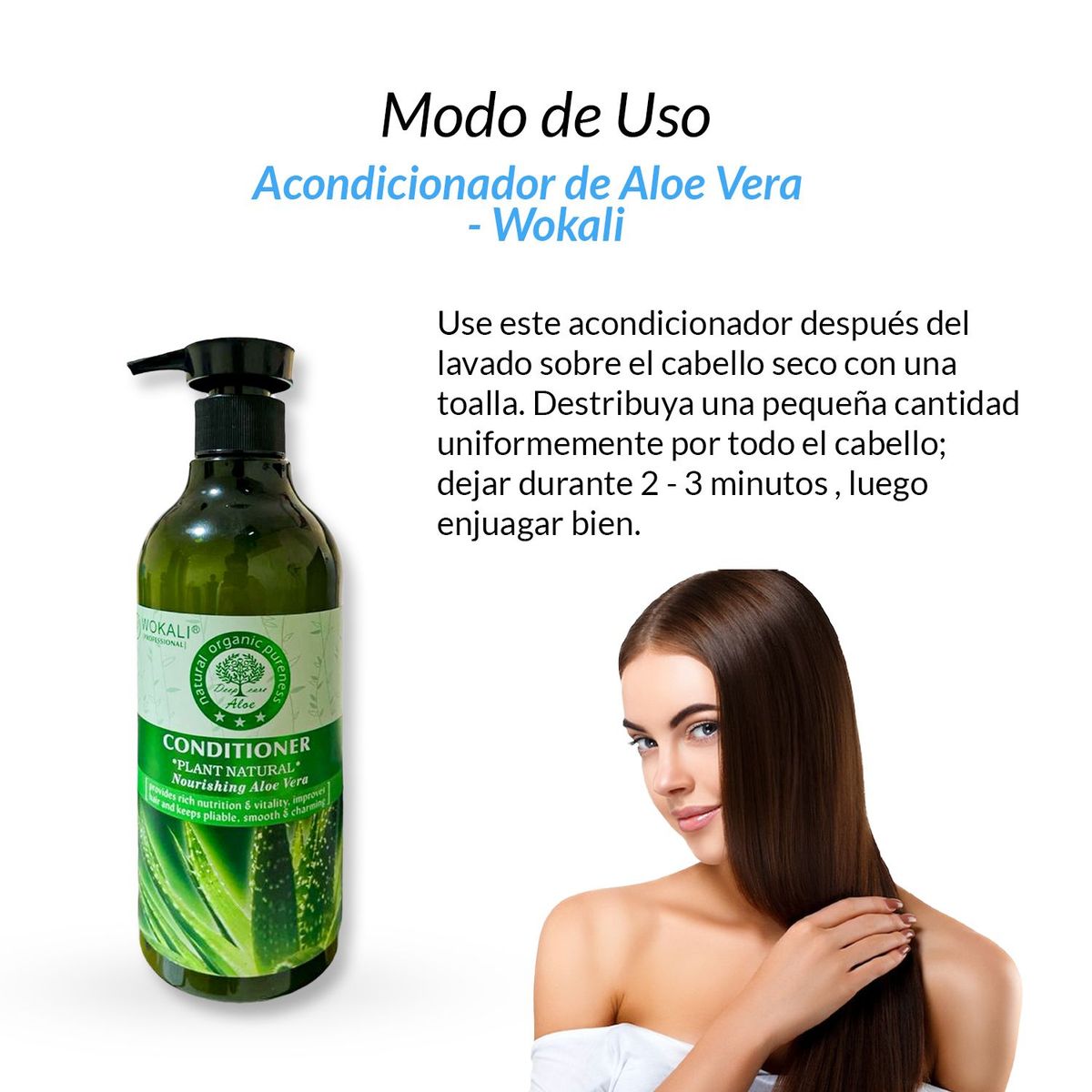 WOKALI - Acondicionador de Aloe Vera 550ml - Wokali