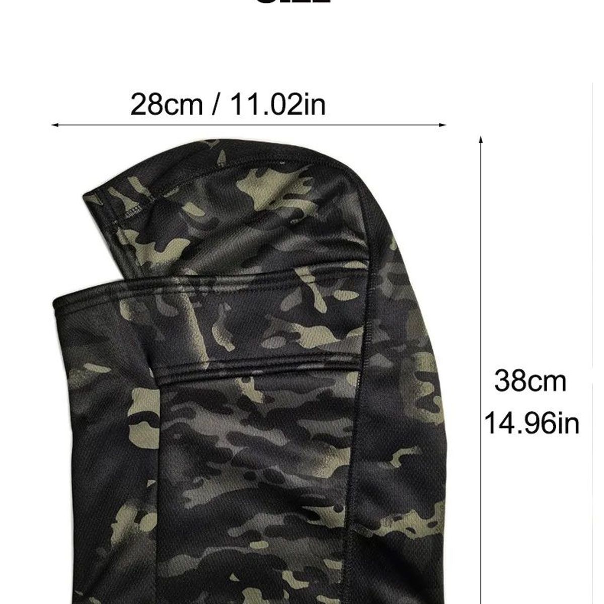 GENERICO - Balaclava Mascara Cortaviento Pasa montaña MULTICAM NEGRO