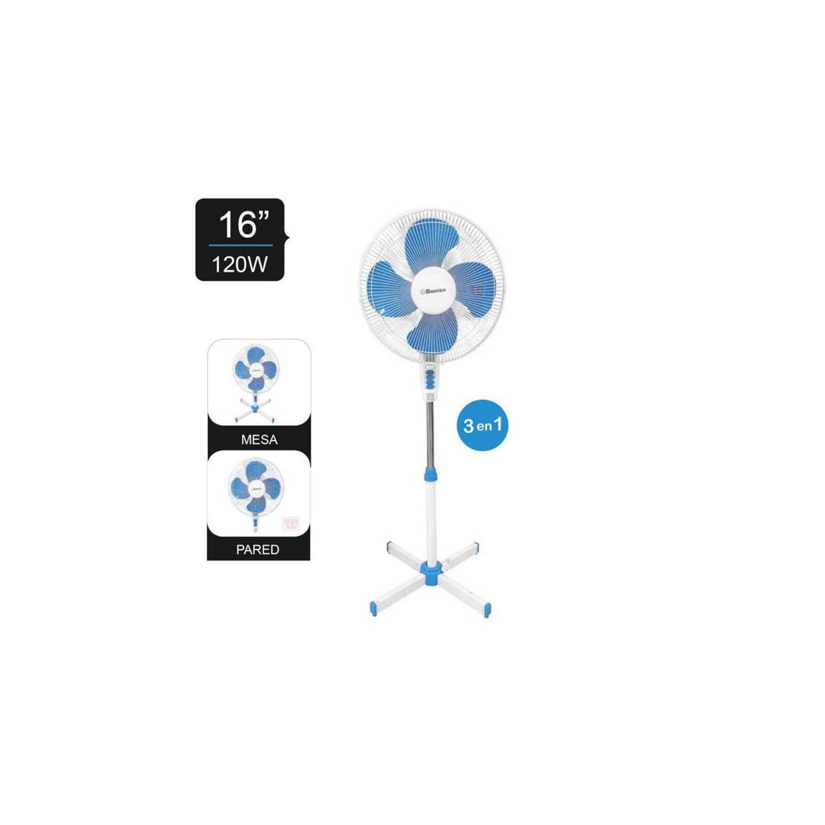 GENERICO - Ventilador de piso 16''  120w