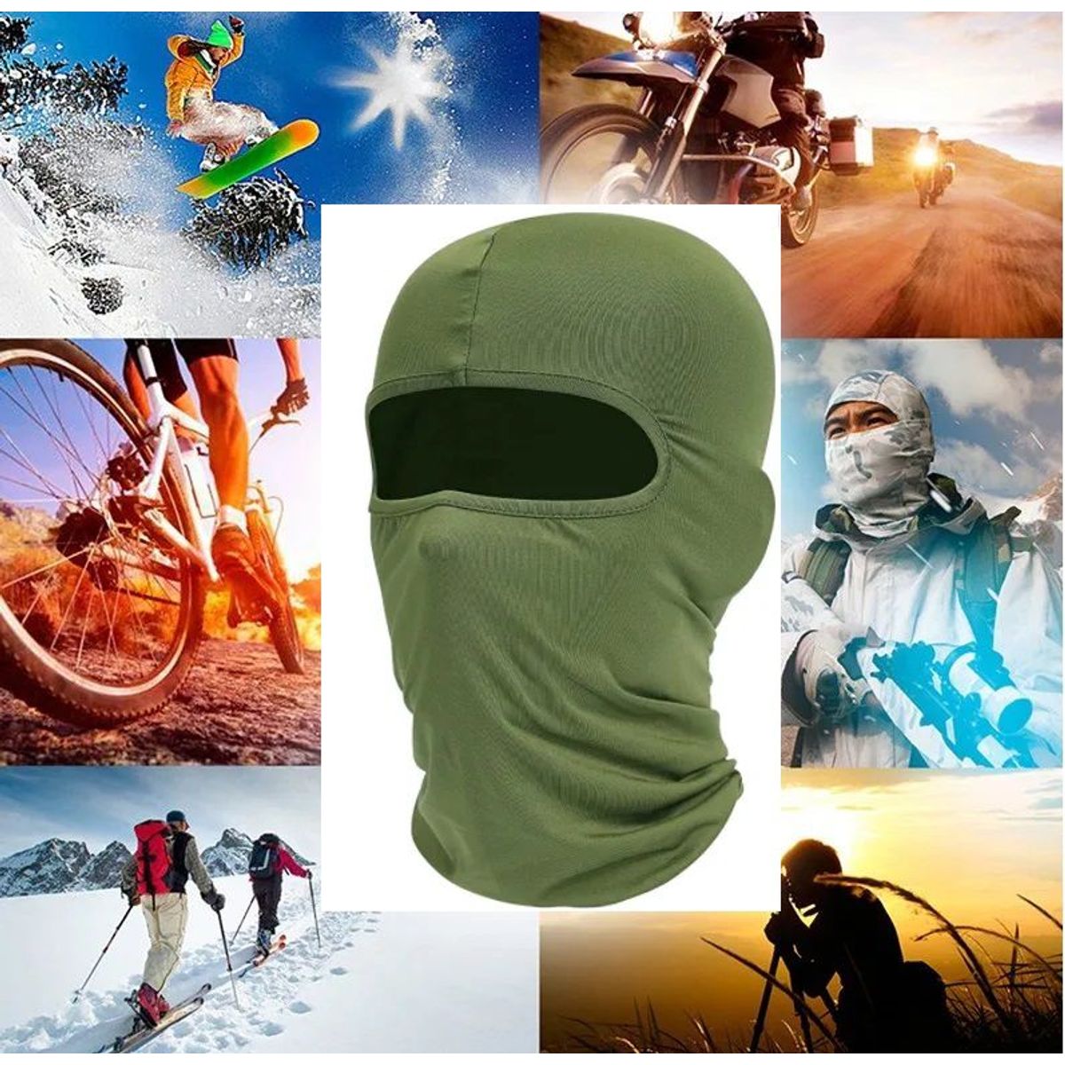 GENERICO - Balaclava Mascara Cortaviento Pasa montaña VERDE