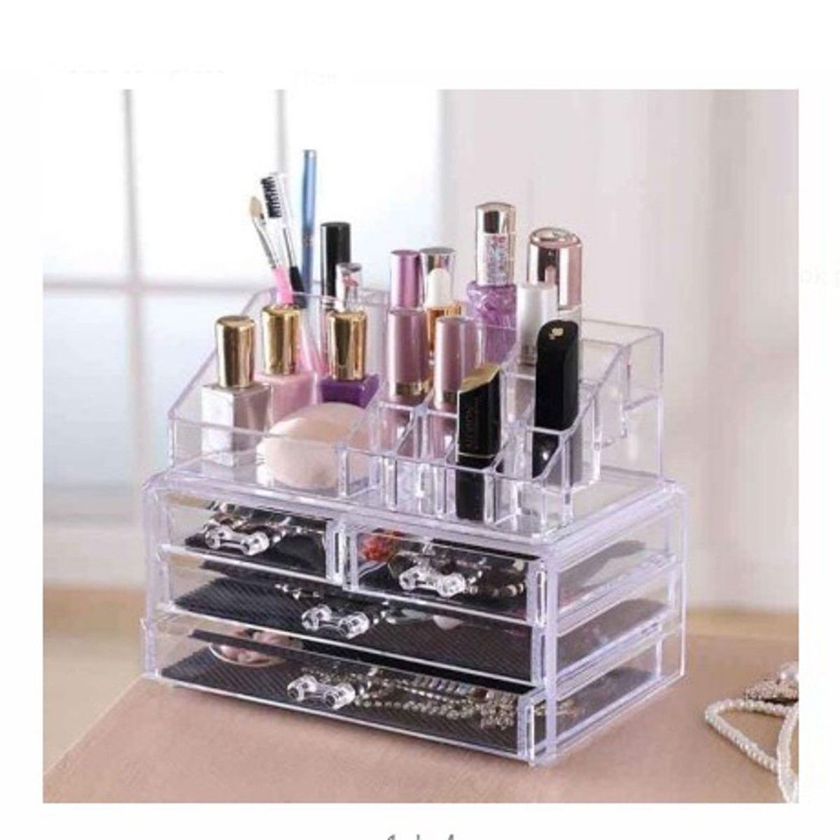 GENERICO - Organizador acrílico de maquillaje  de Calidad