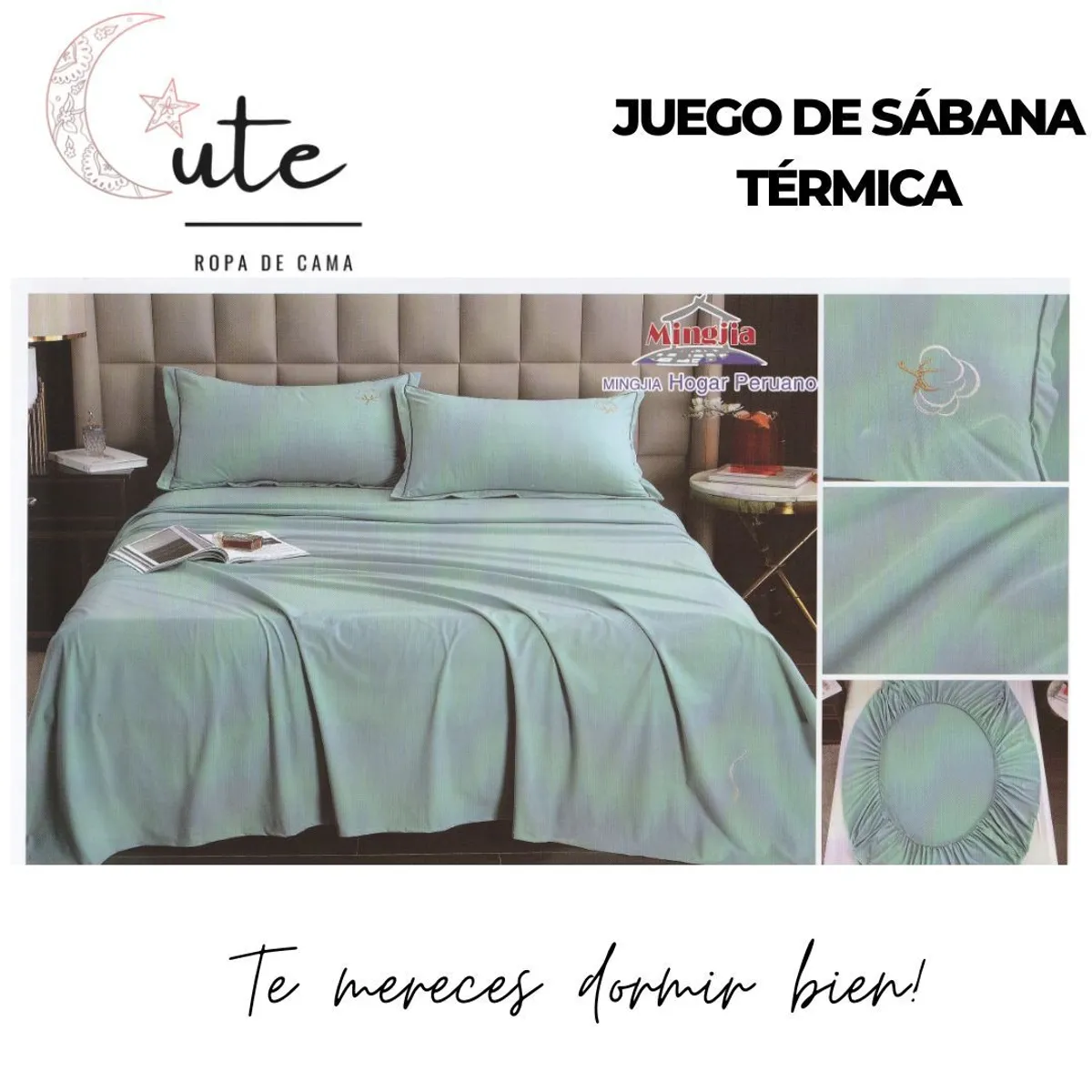 CUTE - JUEGO DE SÁBANA TÉRMICA DE 2 PLAZAS