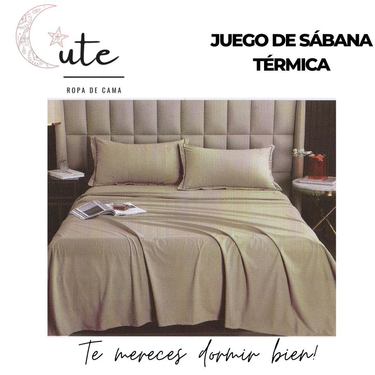 CUTE - JUEGO DE SÁBANA TÉRMICA DE 2 PLAZAS